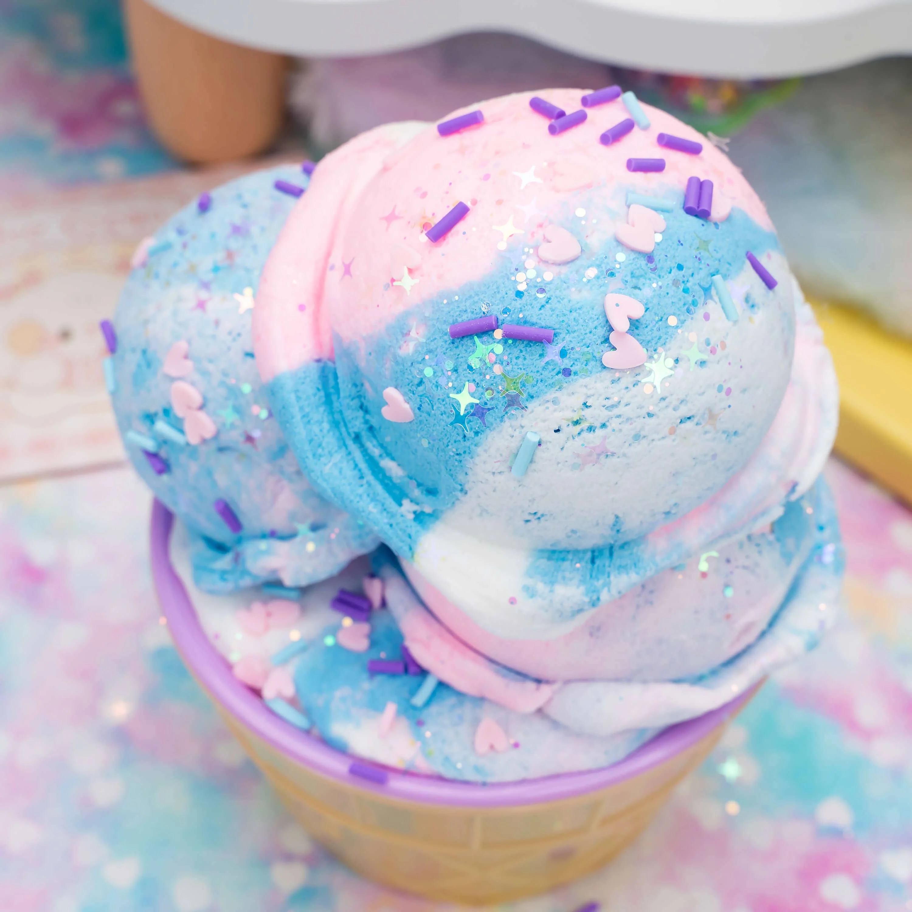 Cotton Candy Scented Ice Cream Pint Slime - Image 5
