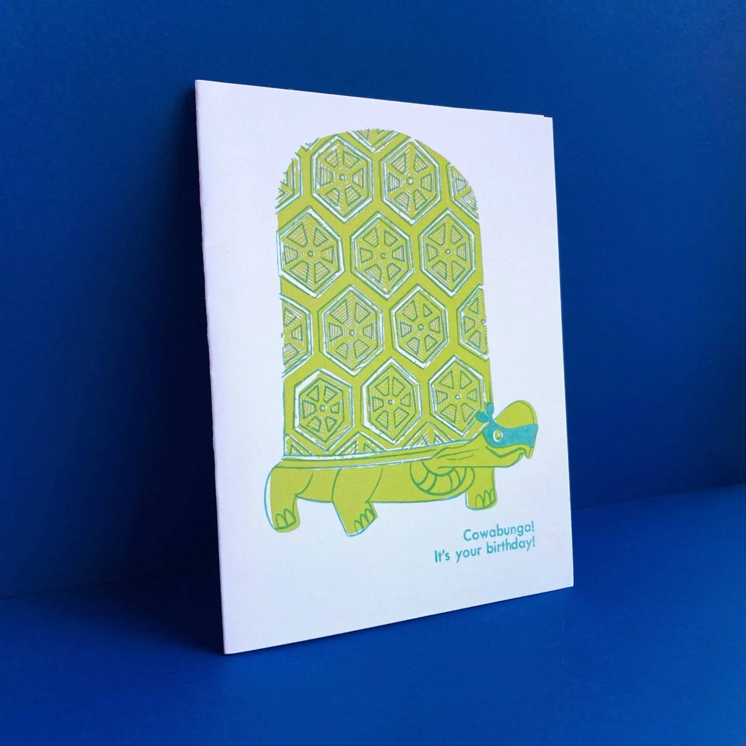 Cowabunga Birthday - Risograph Greeting Card - Image 2