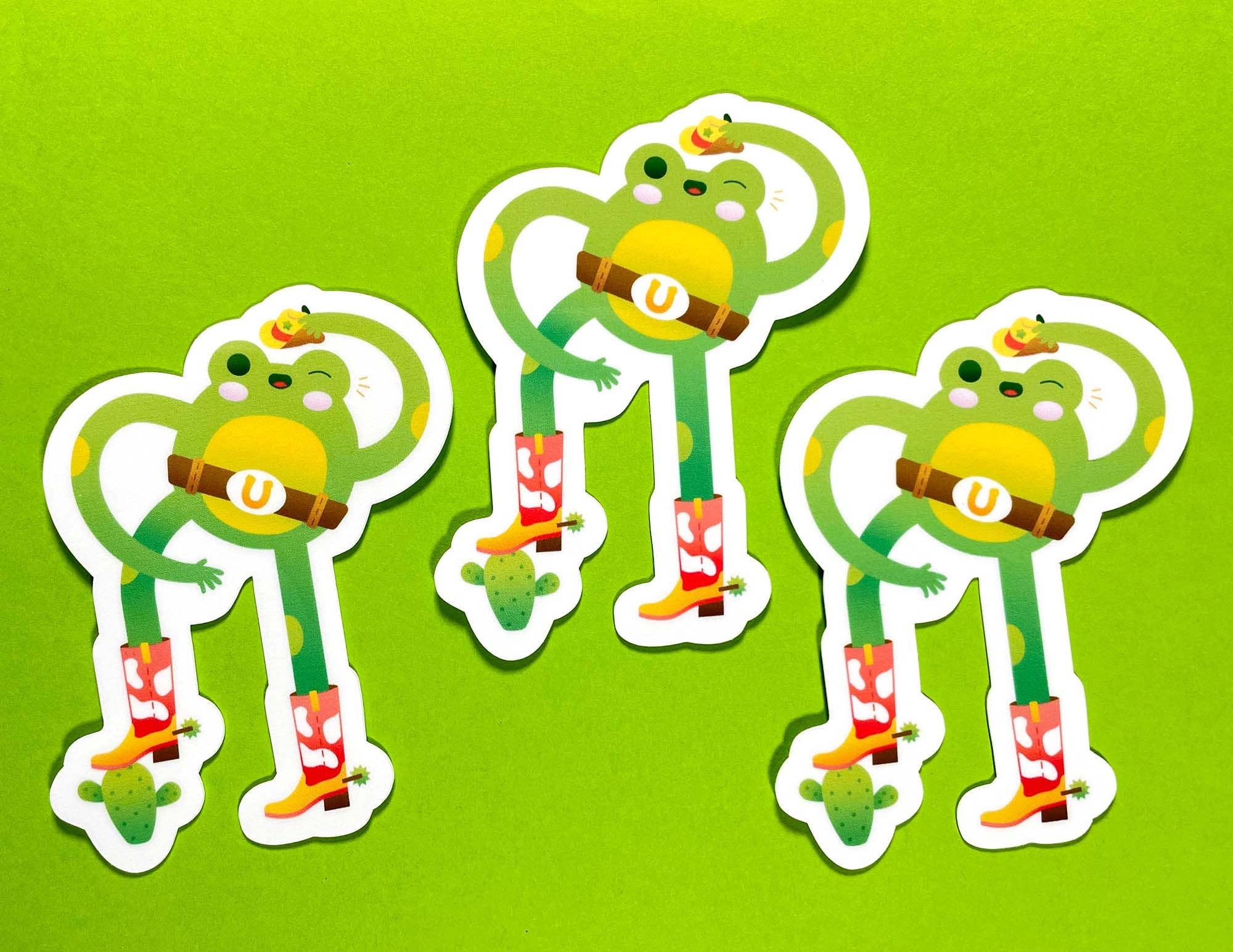 Cowboy Frog Sticker - Image 4