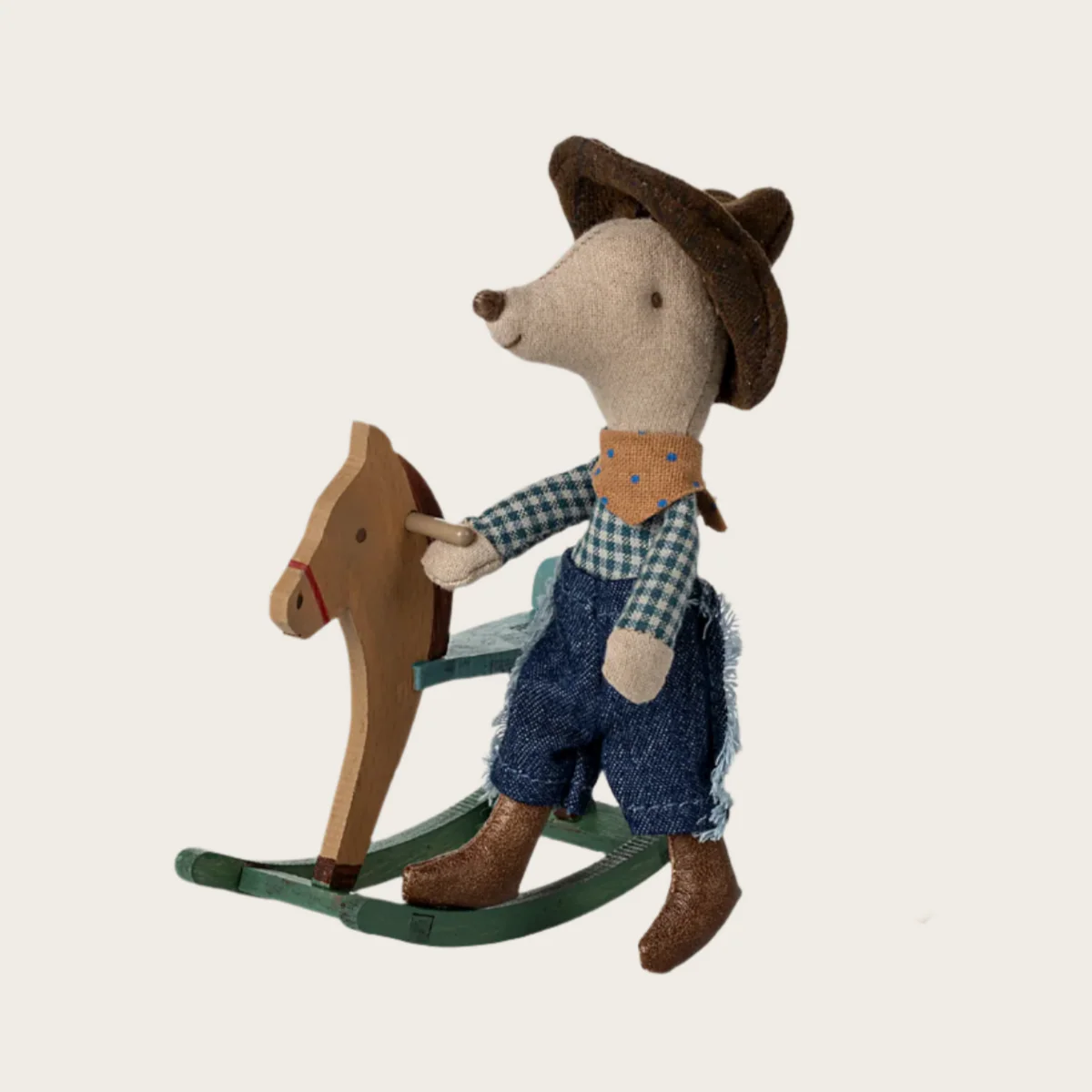 Cowboy mouse on rocking horse - Little brother - Image 3