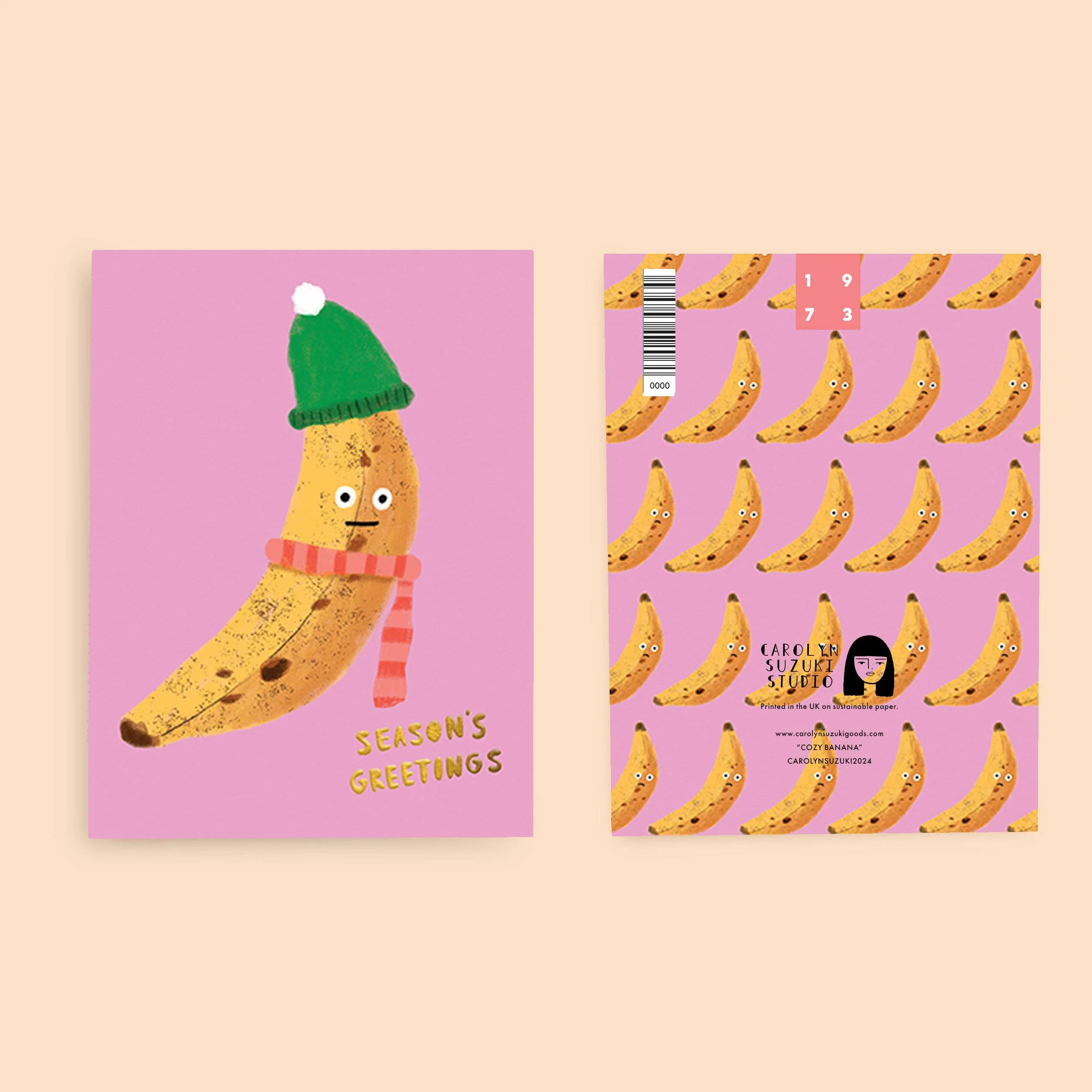 Cozy Banana - Holiday Card Box Set of 6 - Image 2