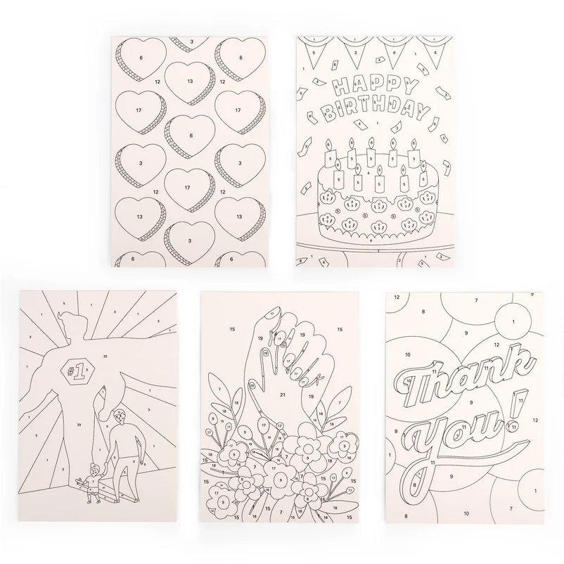 Crafters Paint by Numbers Greeting Cards - Image 3