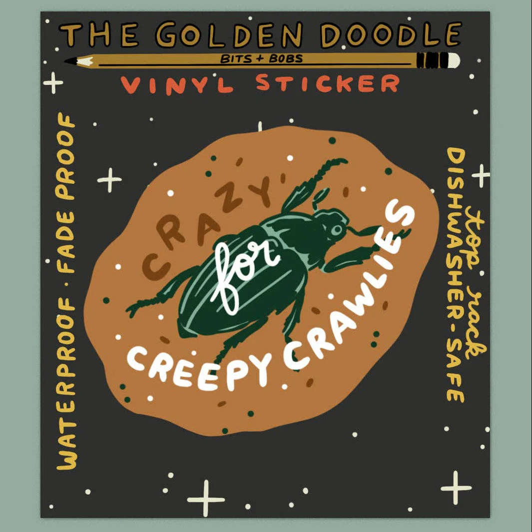 Crazy for Creepy Crawlies Sticker | Waterproof Vinyl Sticker