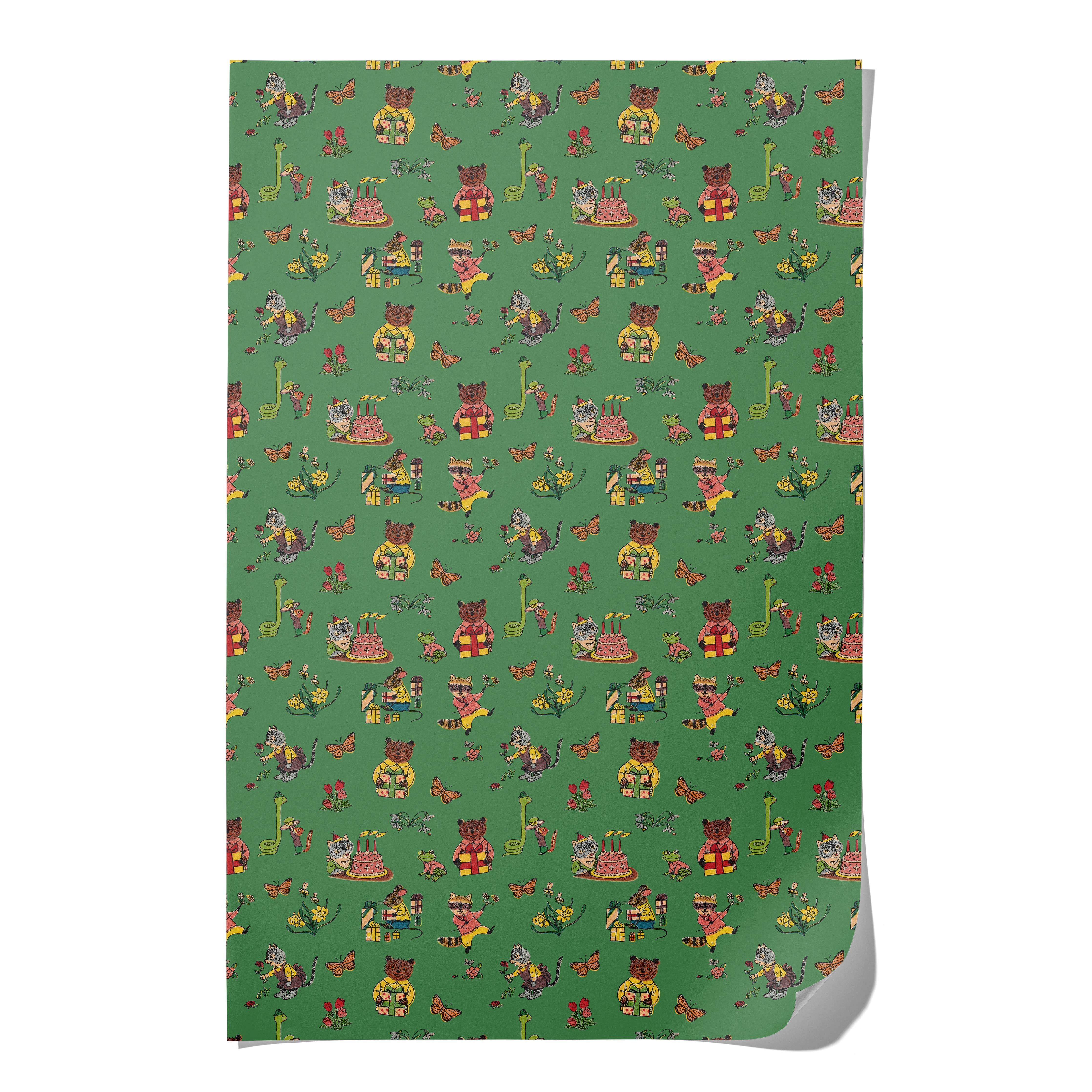 Critter Wishes wrapping paper (roll or sheet) - Image 3