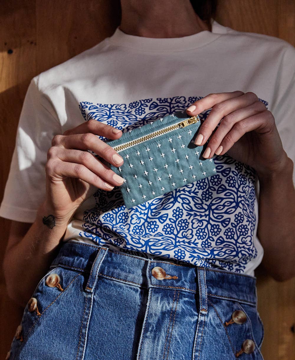 Organic Cross-Stitch Coin Purse - Image 11