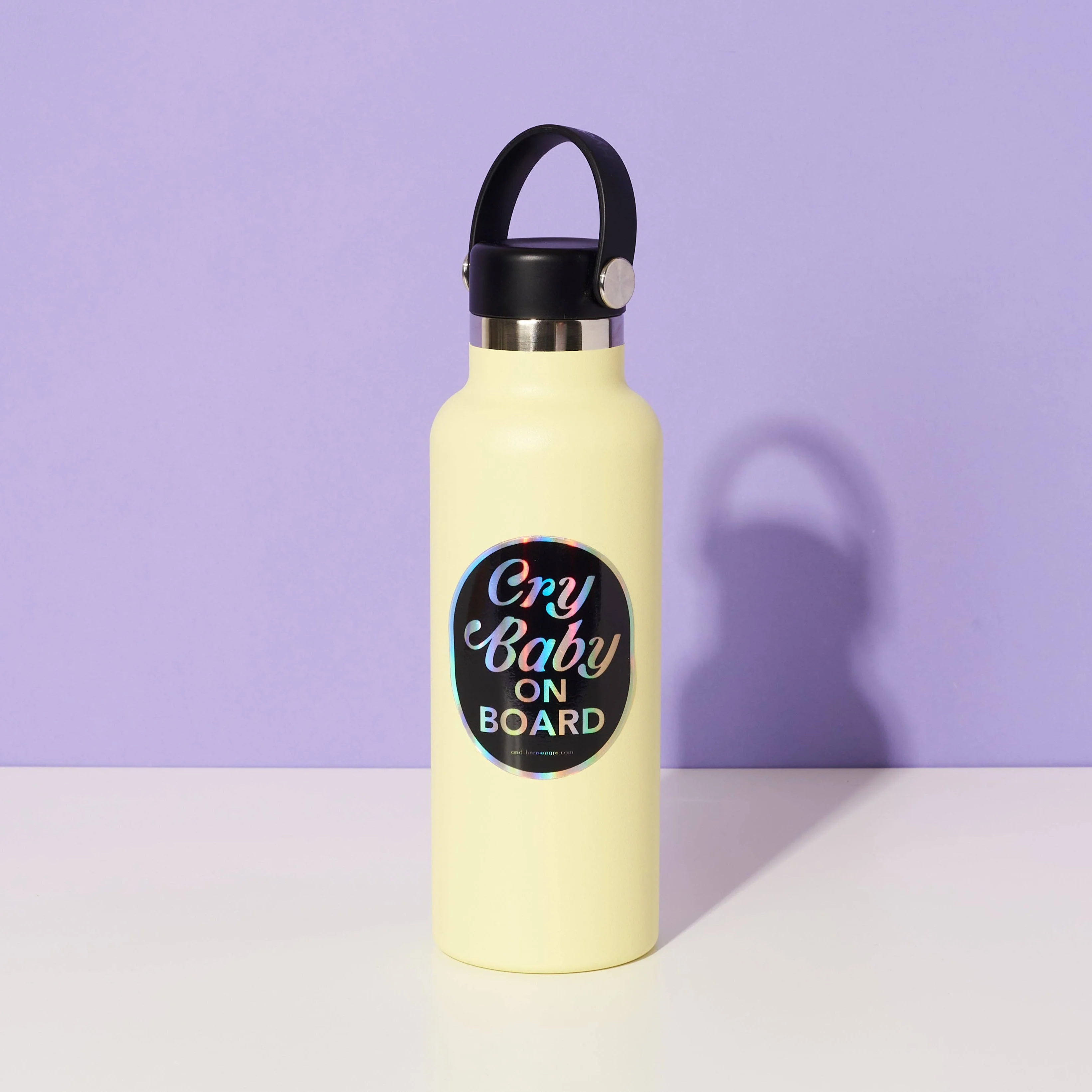 Cry Baby on Board Holographic Vinyl Sticker - Image 2