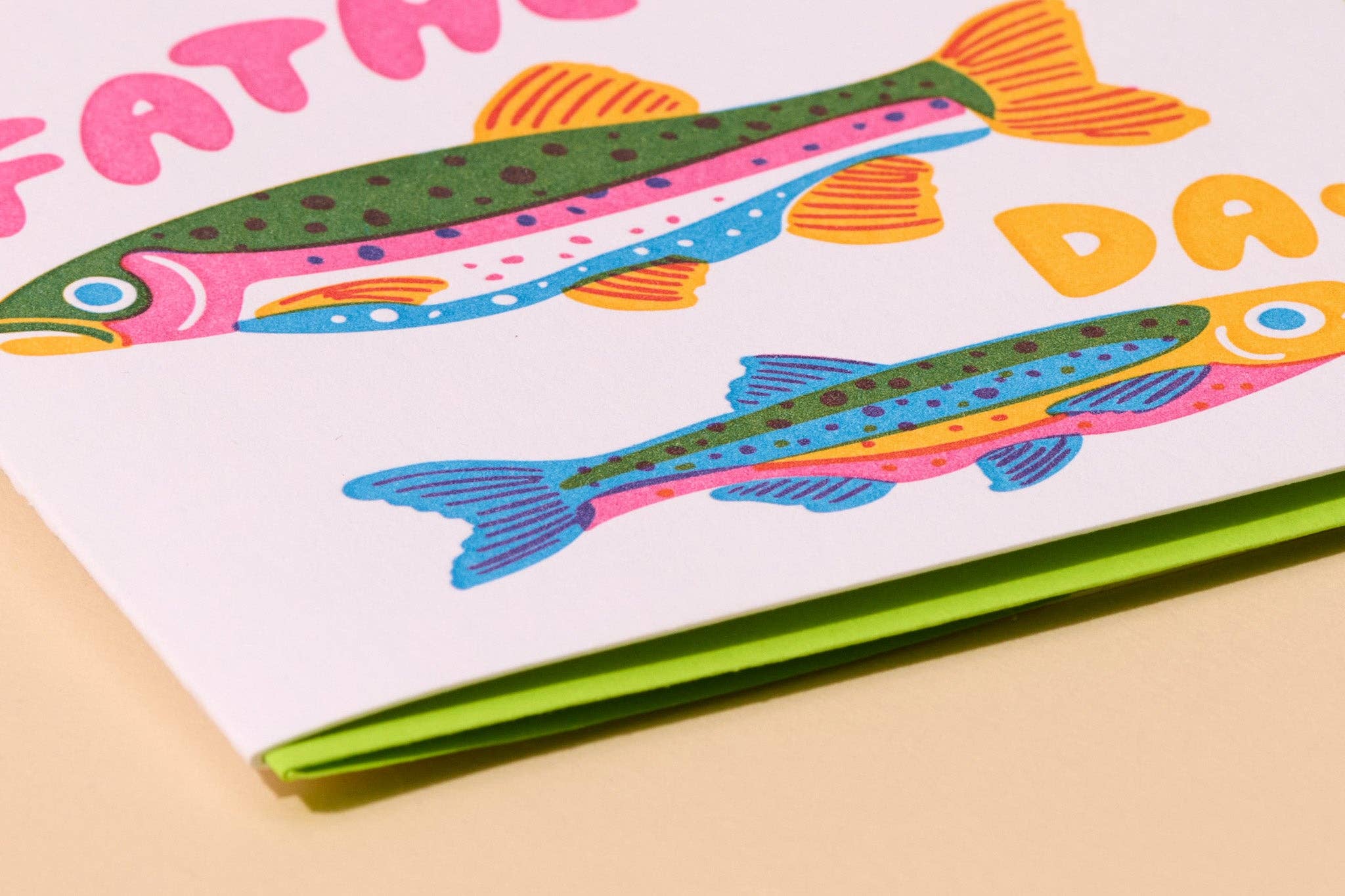 Letterpress Father's Day Card—Rainbow Trout - Image 3