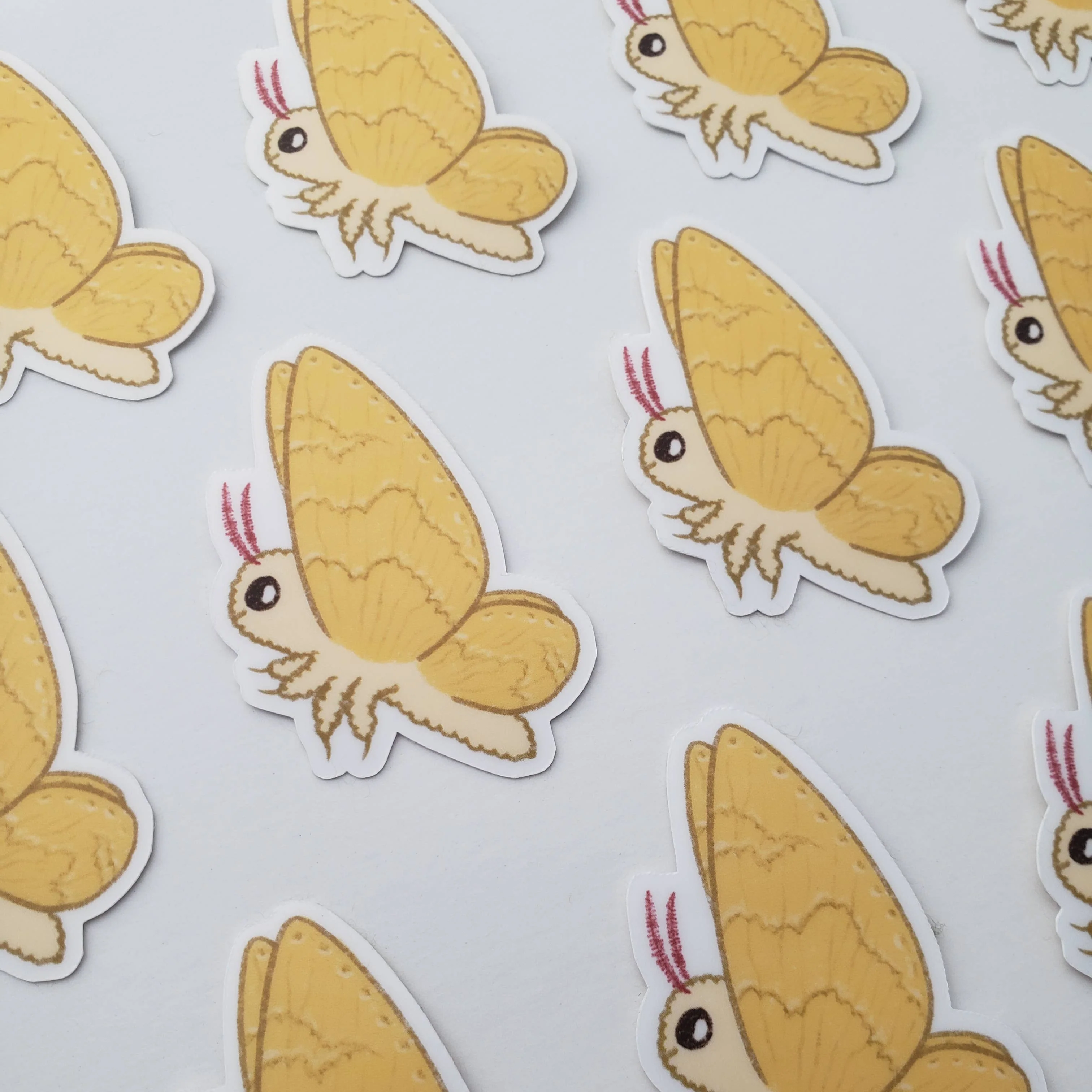 Cute little moth vinyl sticker - Image 2