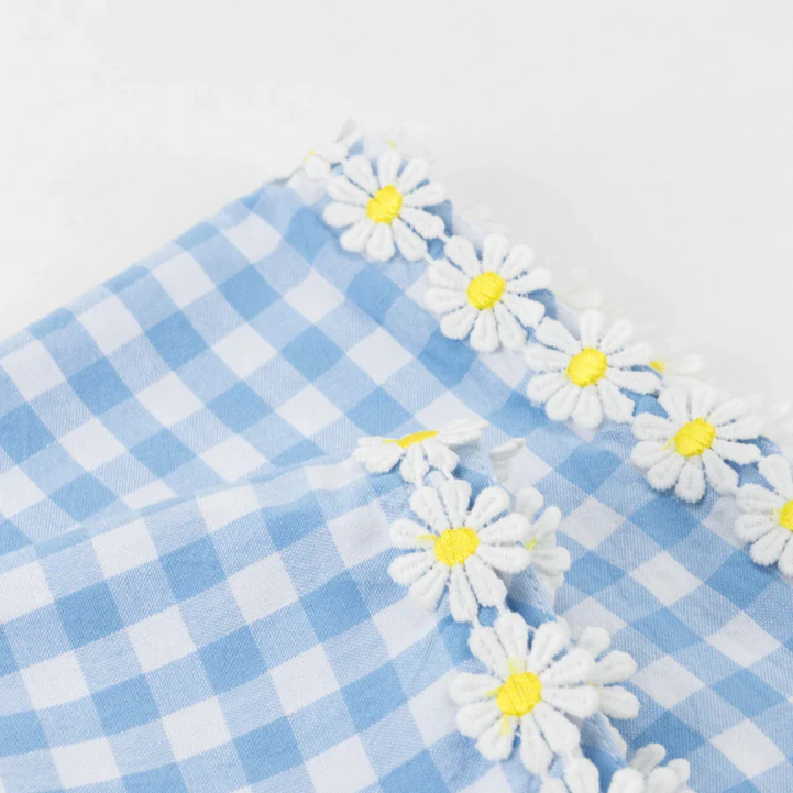 Daisy Edge Gingham Fabric Napkins (pk4) - Image 4
