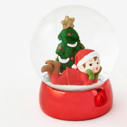 Deer & Elf Waterglobe - Image 2