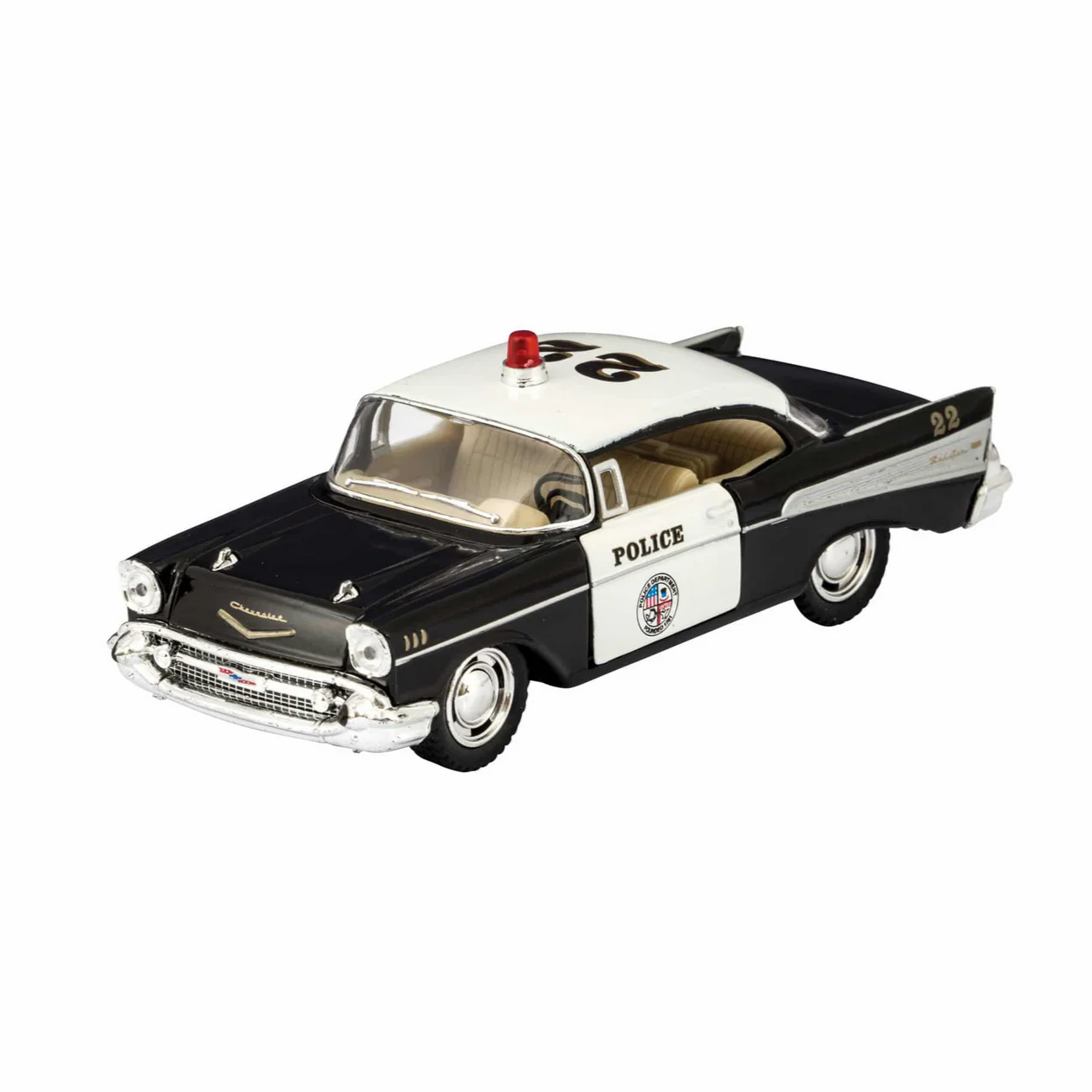 Diecast Fire or Police 1957 Chevrolet Bel Air - Image 3