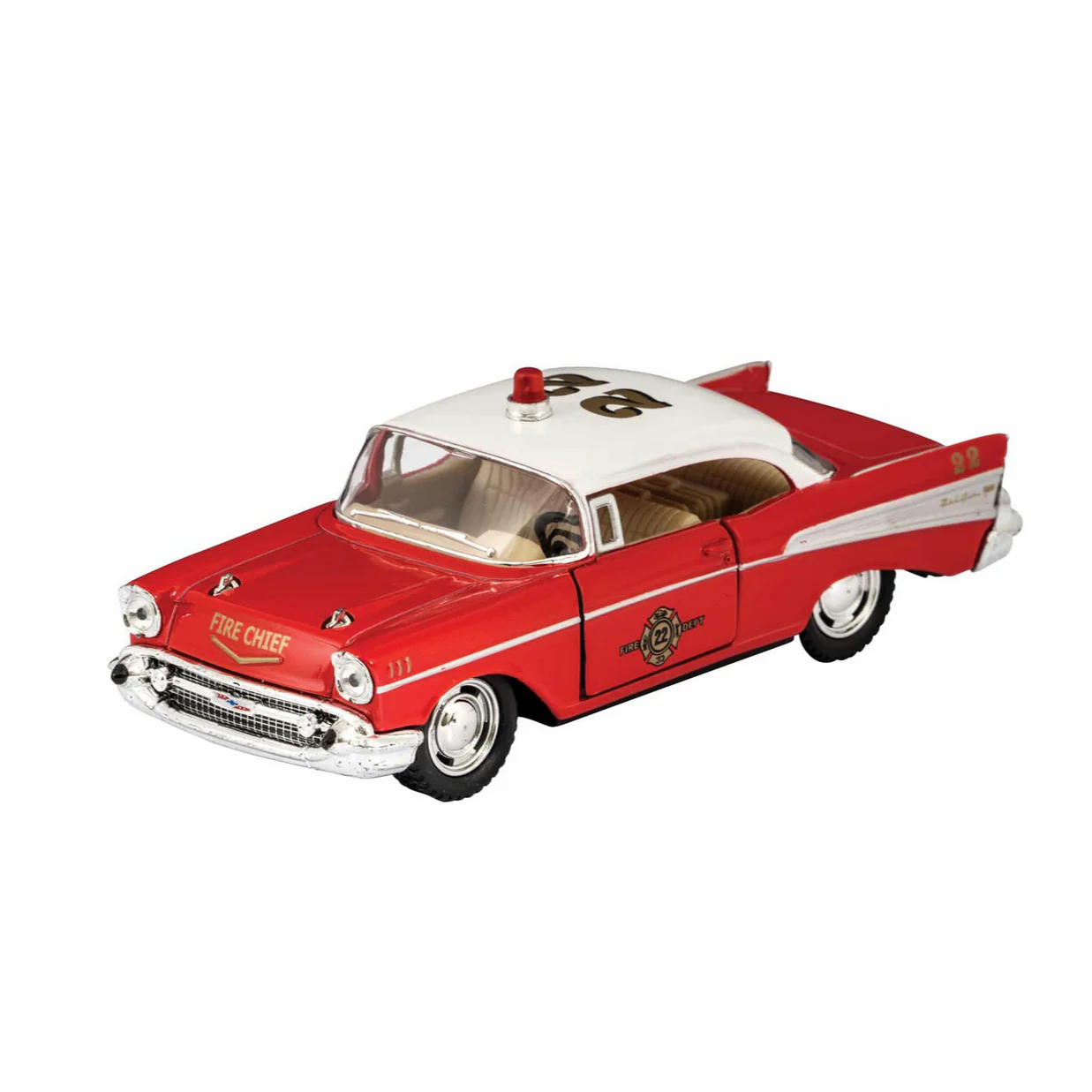 Diecast Fire or Police 1957 Chevrolet Bel Air - Image 4