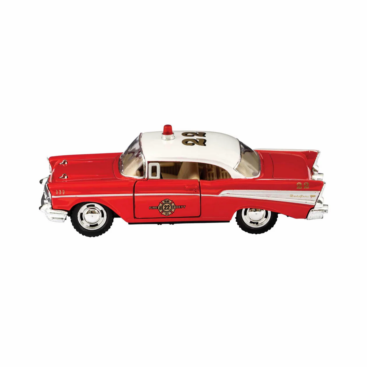 Diecast Fire or Police 1957 Chevrolet Bel Air - Image 6