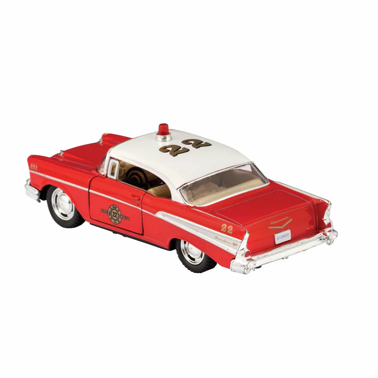 Diecast Fire or Police 1957 Chevrolet Bel Air - Image 8