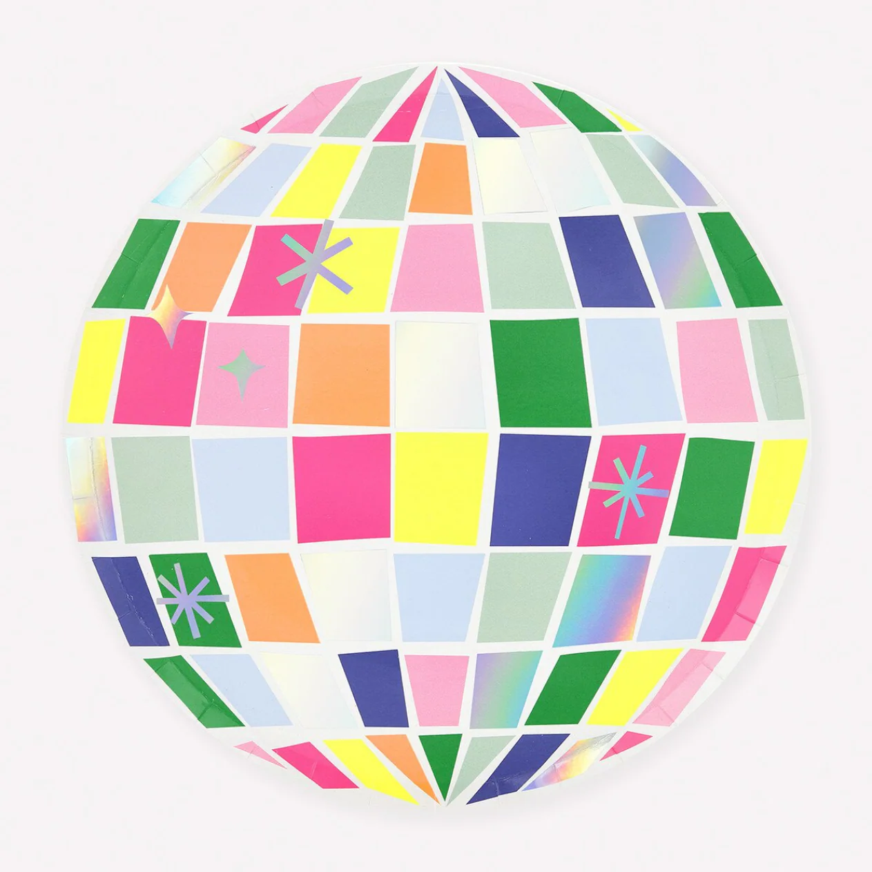 Disco Ball Large Plates (x8)