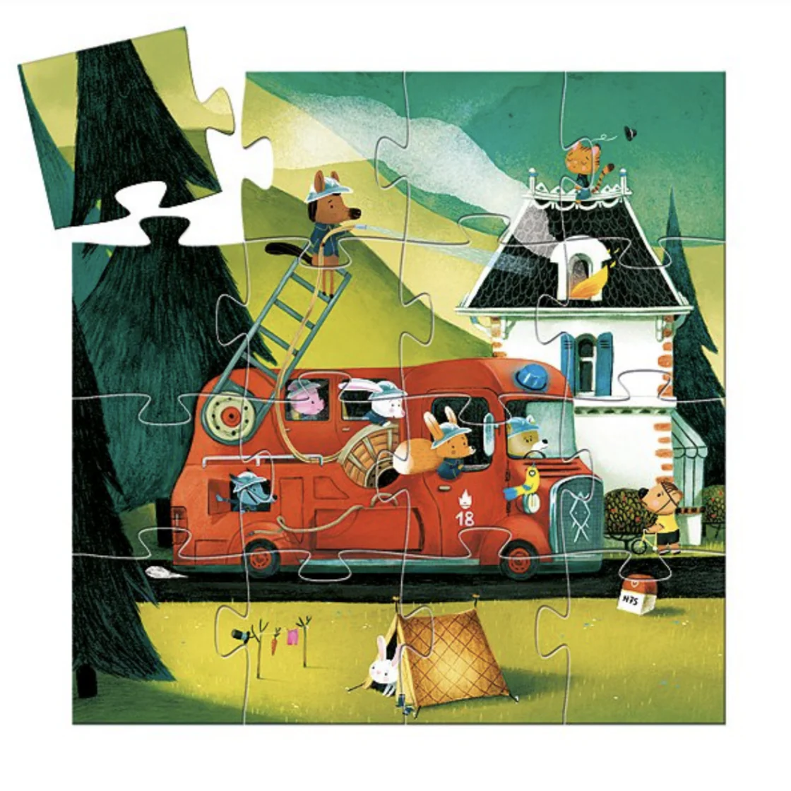 Firetruck Puzzle-16pcs - Image 2