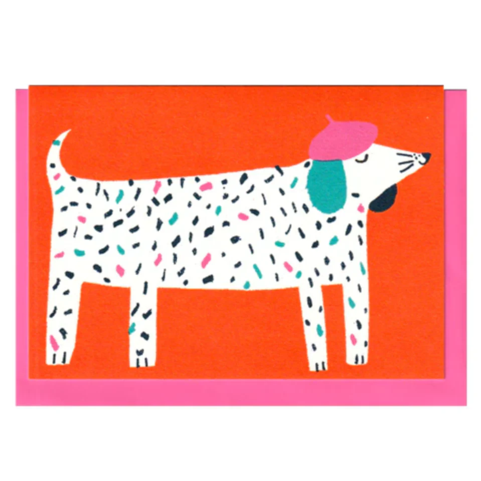 Dog in Hat Card-Louise Lockhart