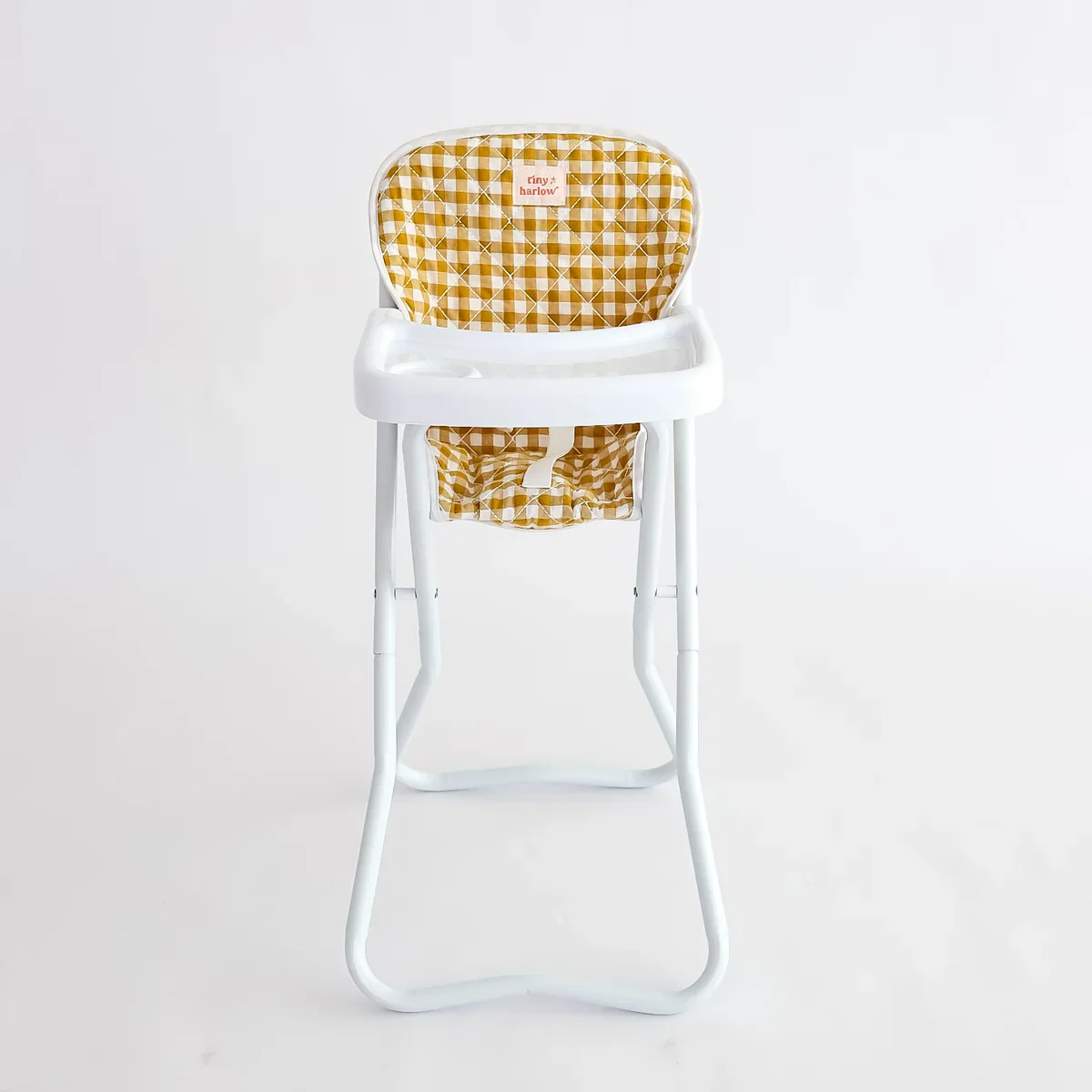 Doll High Chair - Mustard Gingham - Image 3