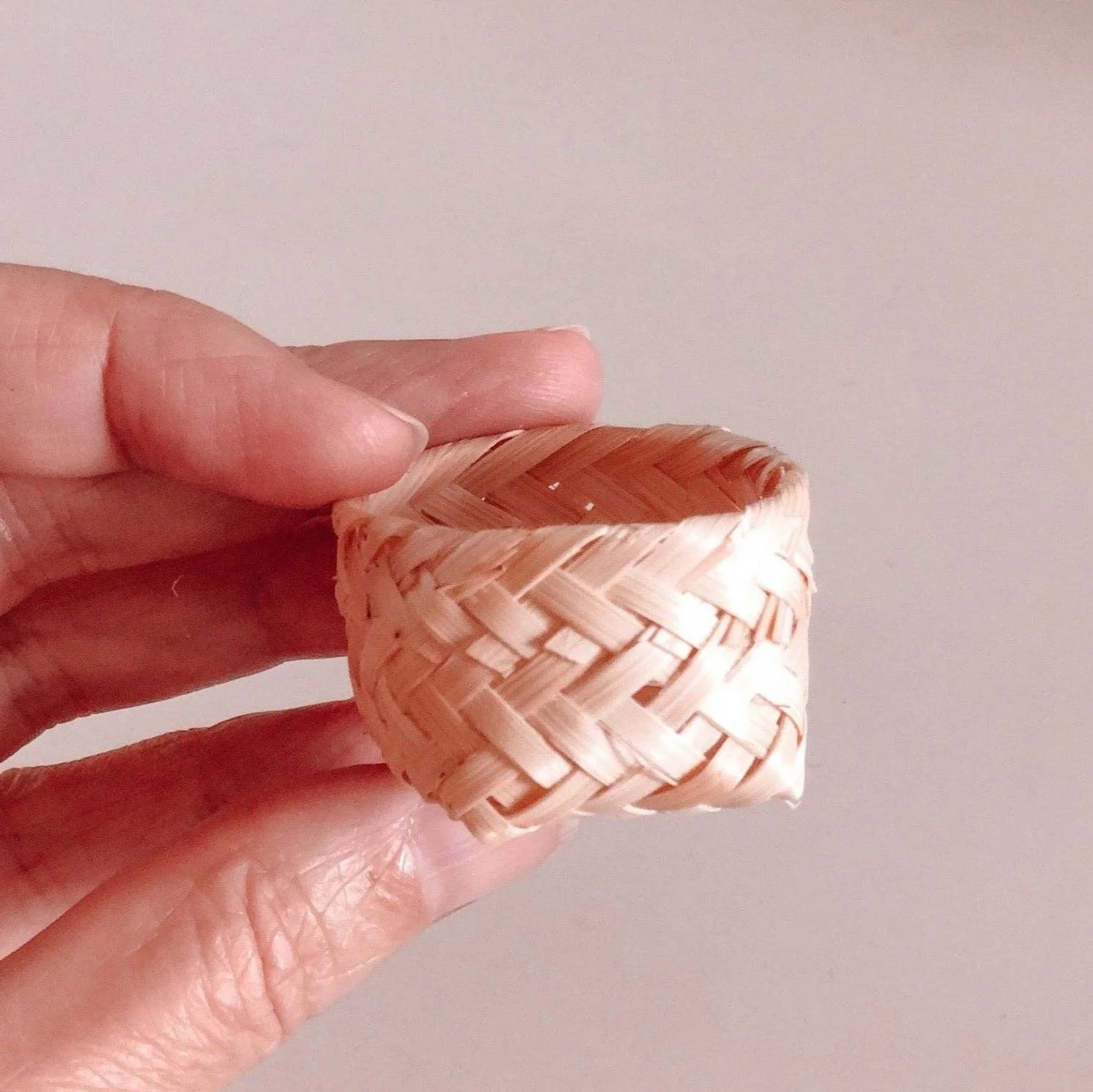 Dollhouse Weaved Bamboo Basket - Natural - Image 2