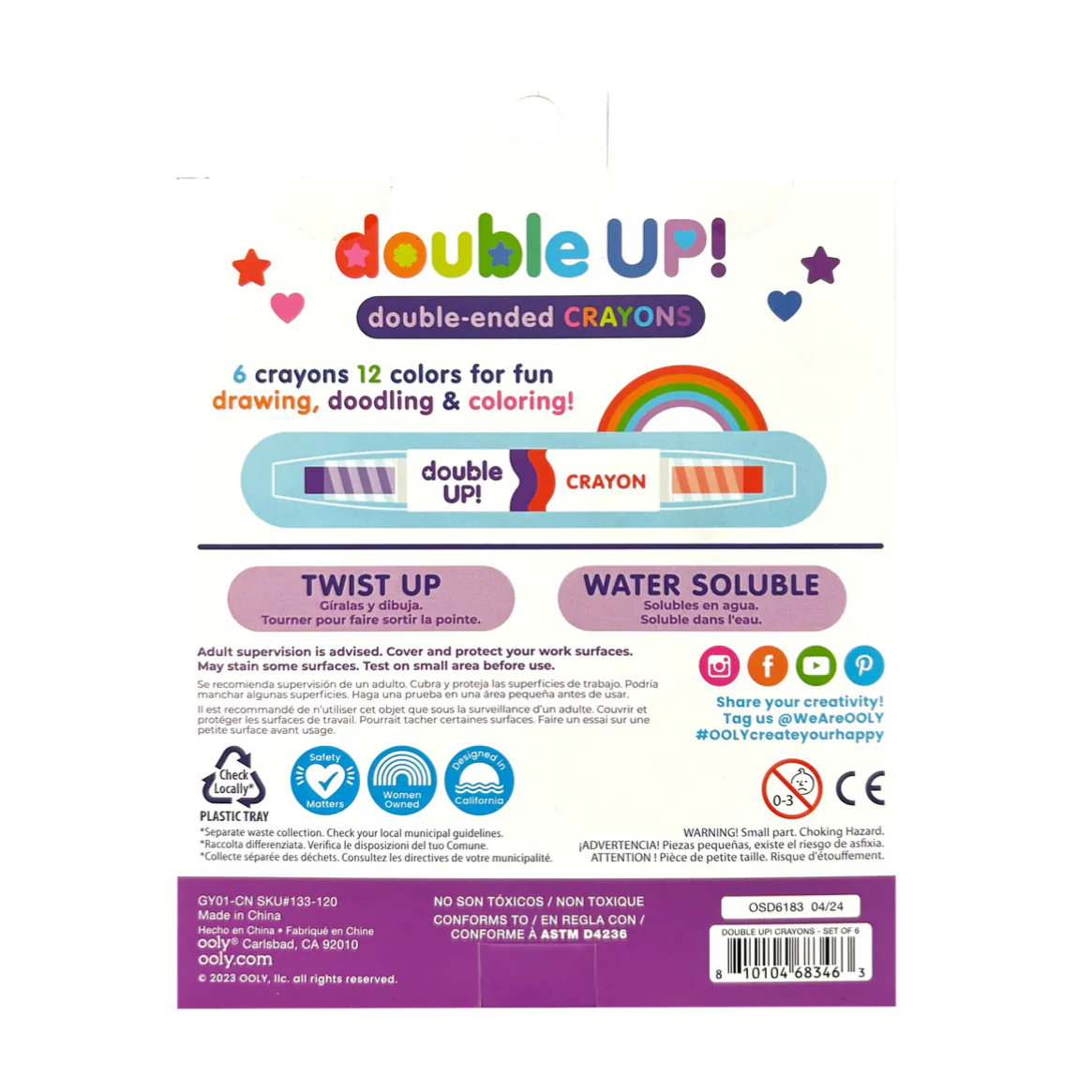 Double Up! Double-Ended Crayons - Set of 6 - Image 8