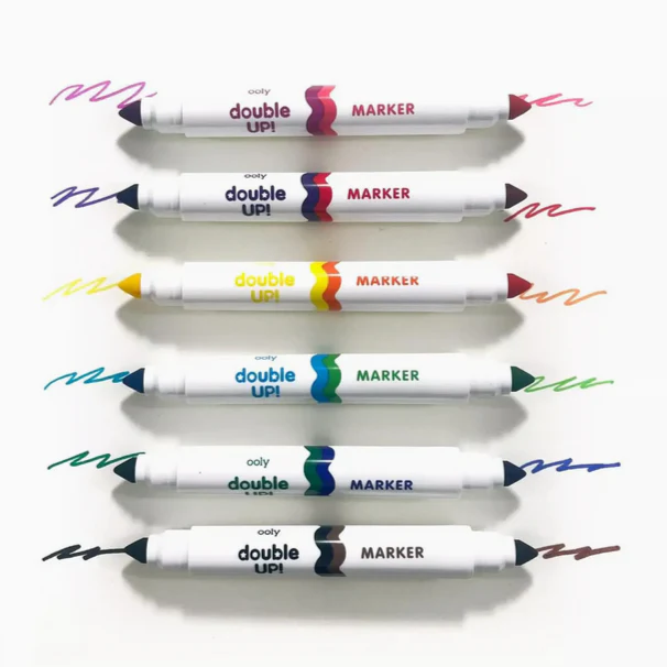 Double Up! Double Ended Markers - set of 6/12 colors - Image 2