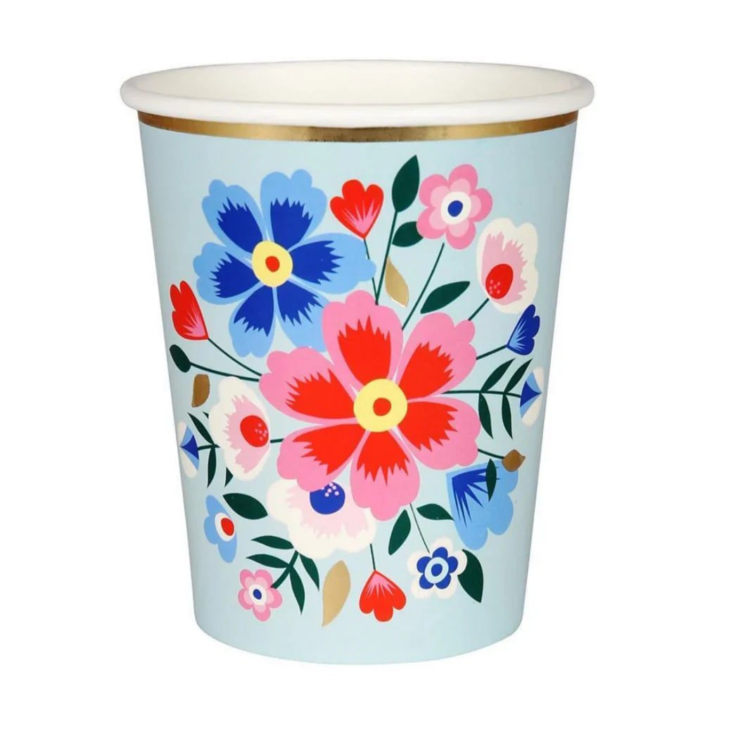 Bright Floral Cups (8pk) - Image 3