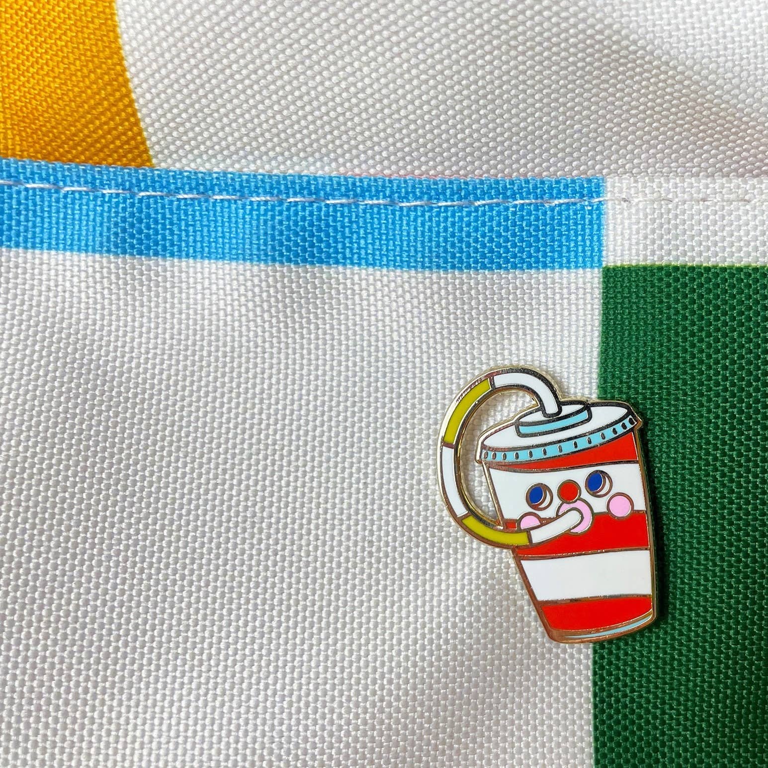 Drink Up Gold Plated Enamel Pin - Image 4