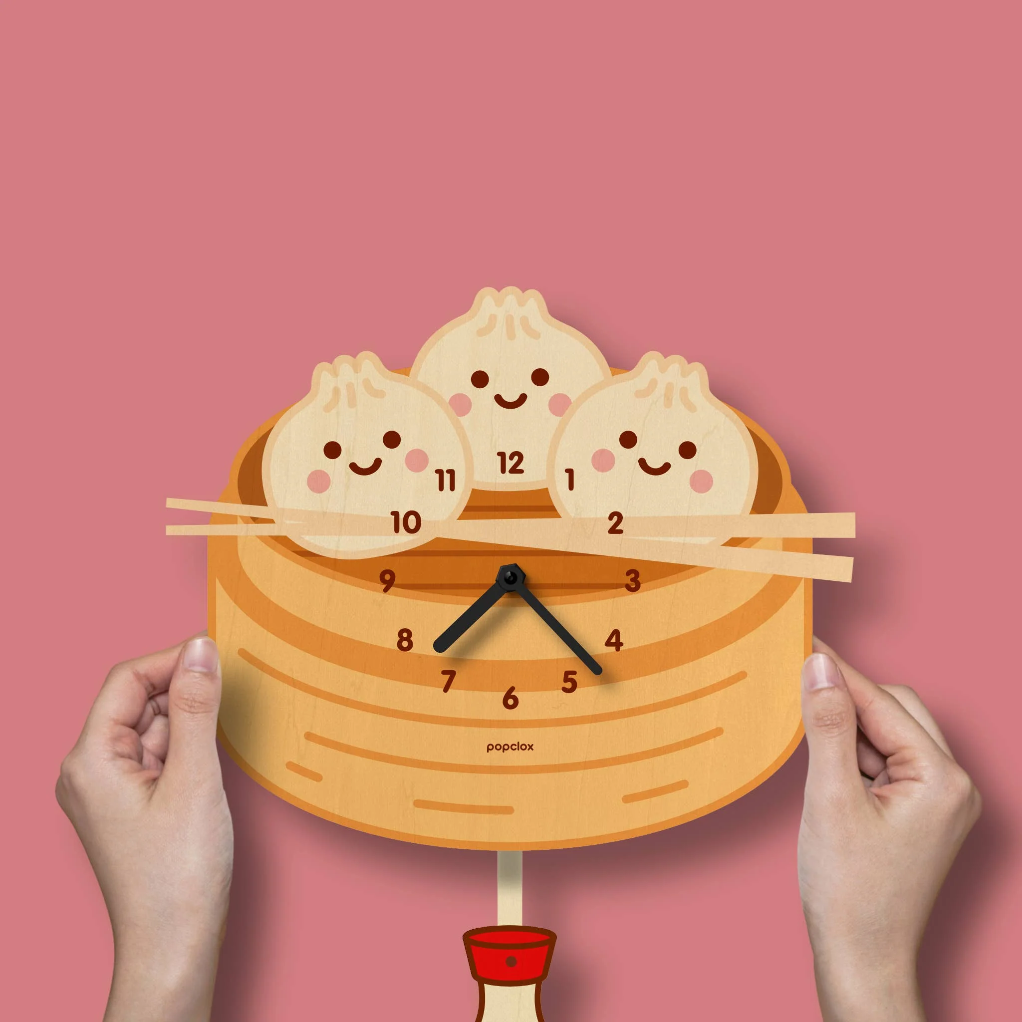 Dumplings Pendulum Clock - Wood - Image 2