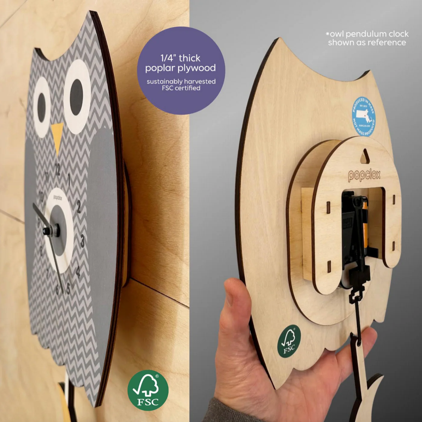 Dumplings Pendulum Clock - Wood - Image 5