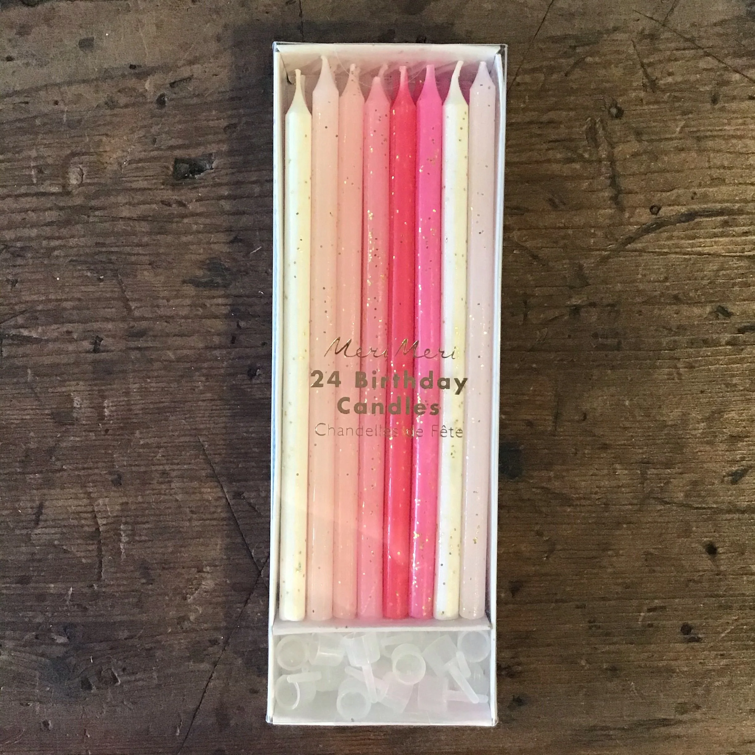 Pink Glitter Candles (24pk) - Image 2