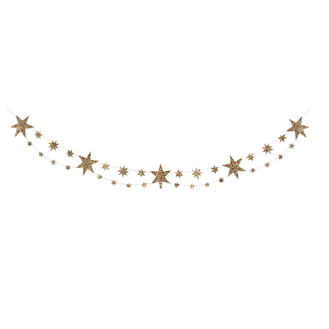 Eco Glitter Stars Garland - Image 2