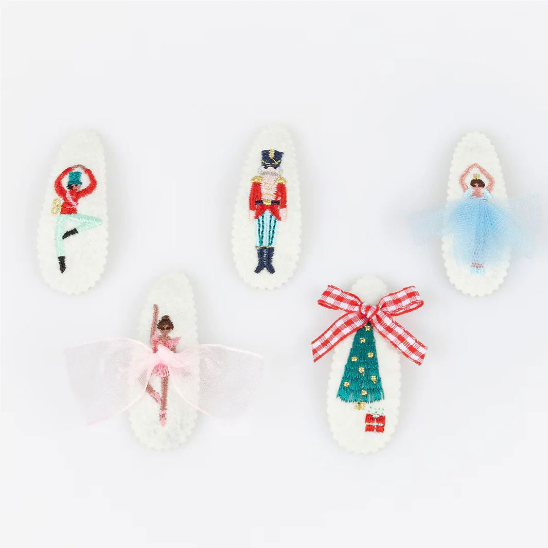 Embroidered Nutcracker Hair Clips (x5) - Image 4