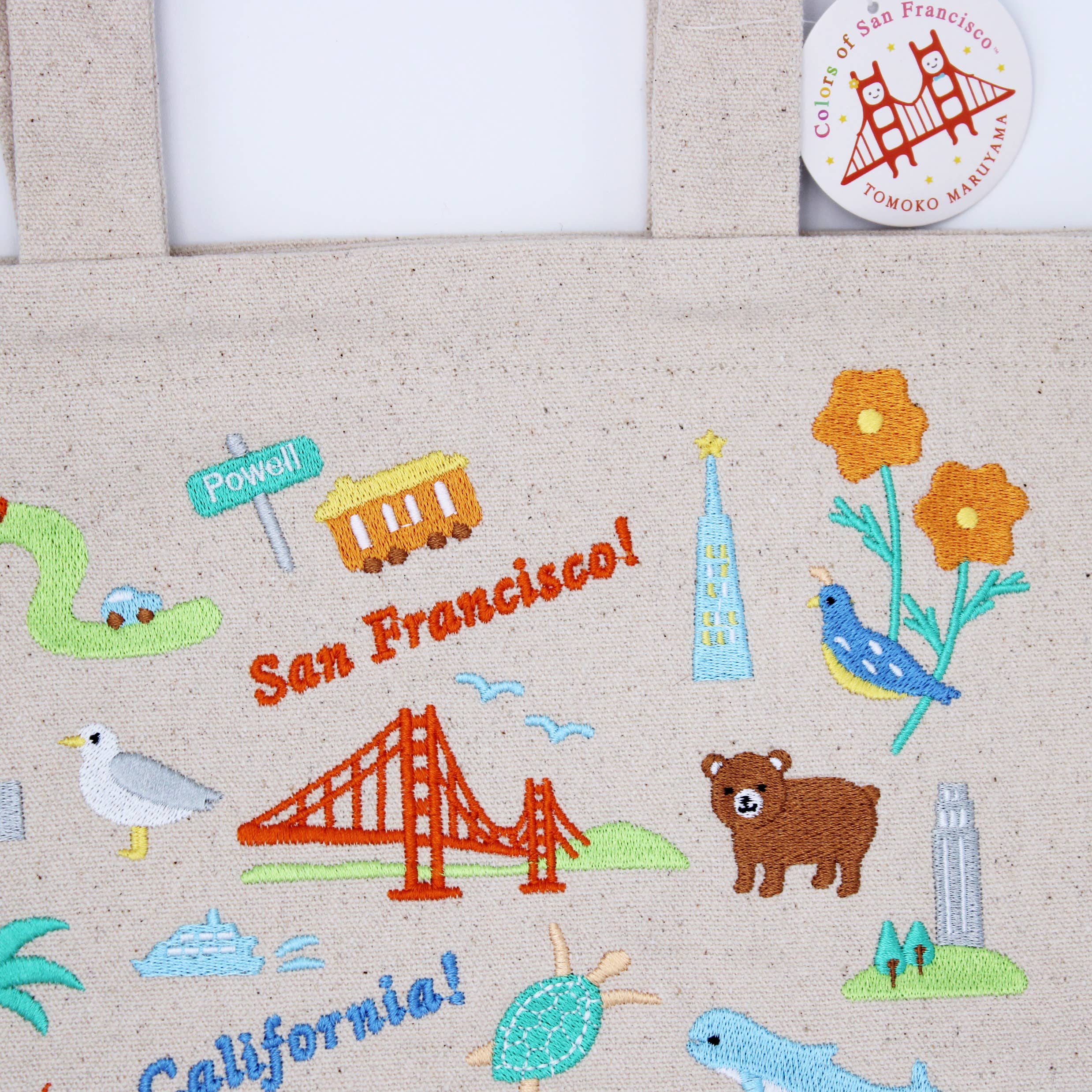 Embroidered San Francisco Landscape Tote Bag - Image 7