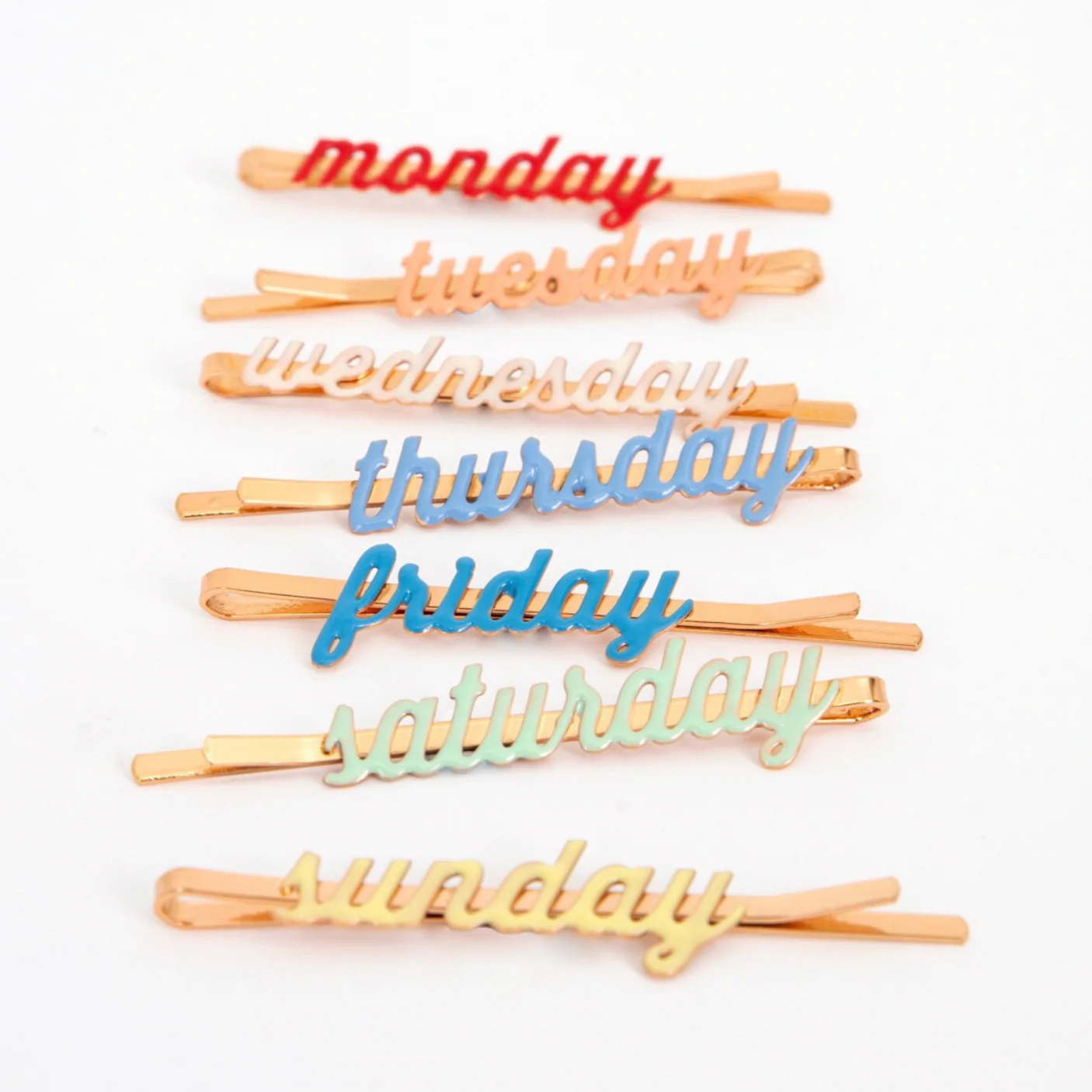 Enamel Week Day Hair Slides - Image 3