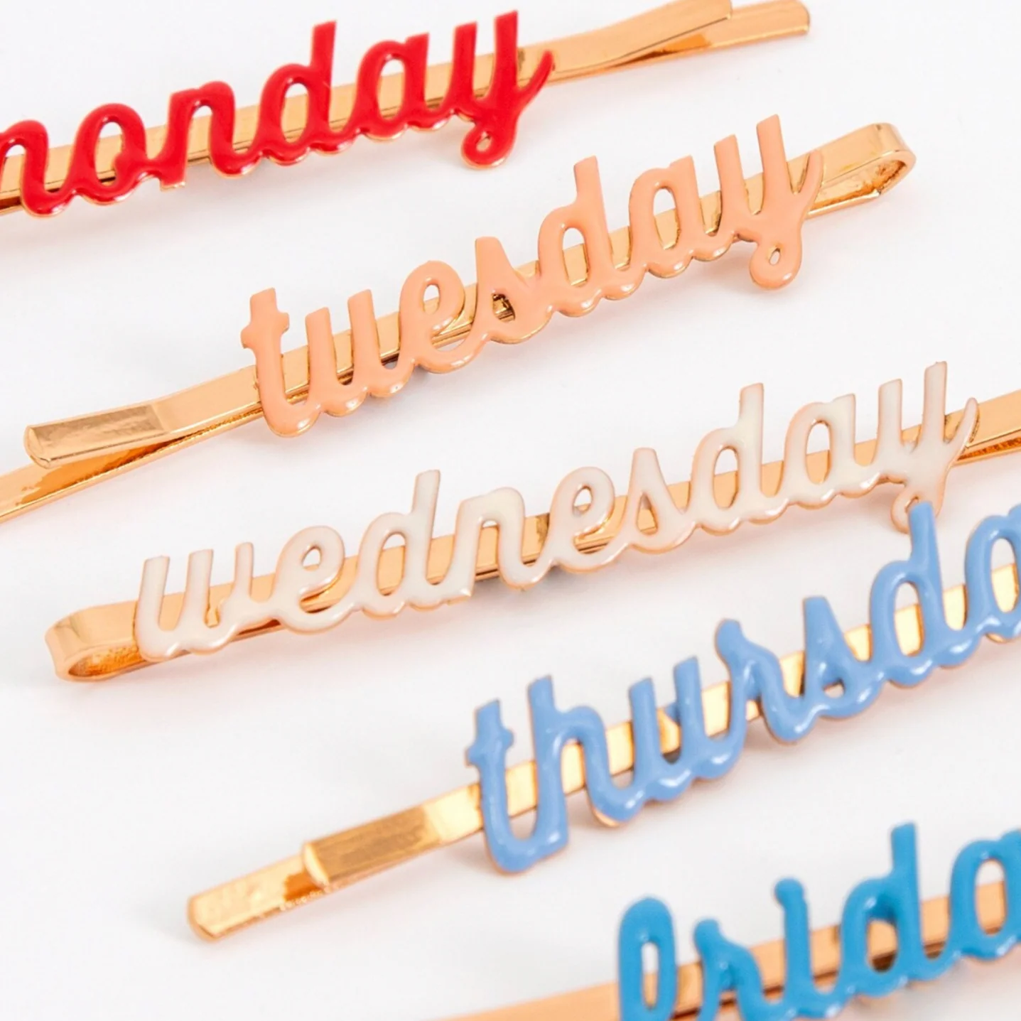 Enamel Week Day Hair Slides - Image 4