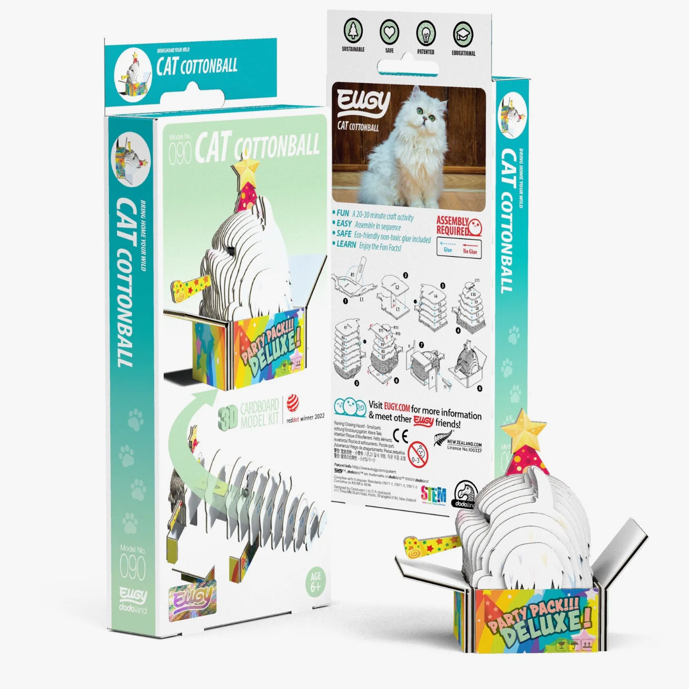 Cat - Cottonball 3-D model kit - Image 2