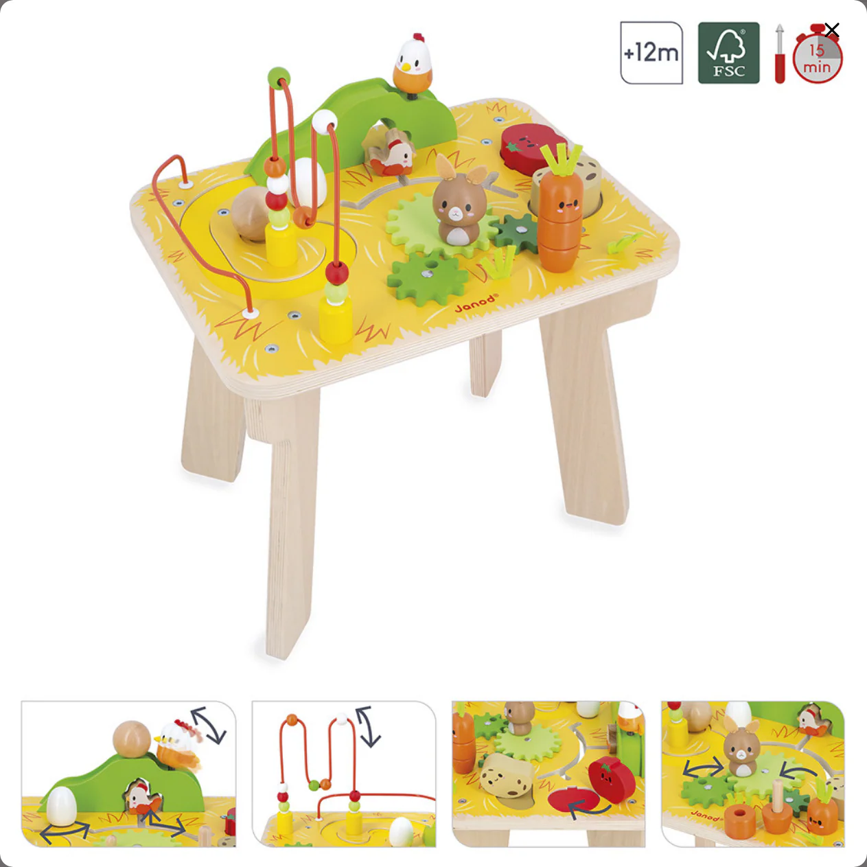 Farm Wooden Multi-Activity Table - Image 4