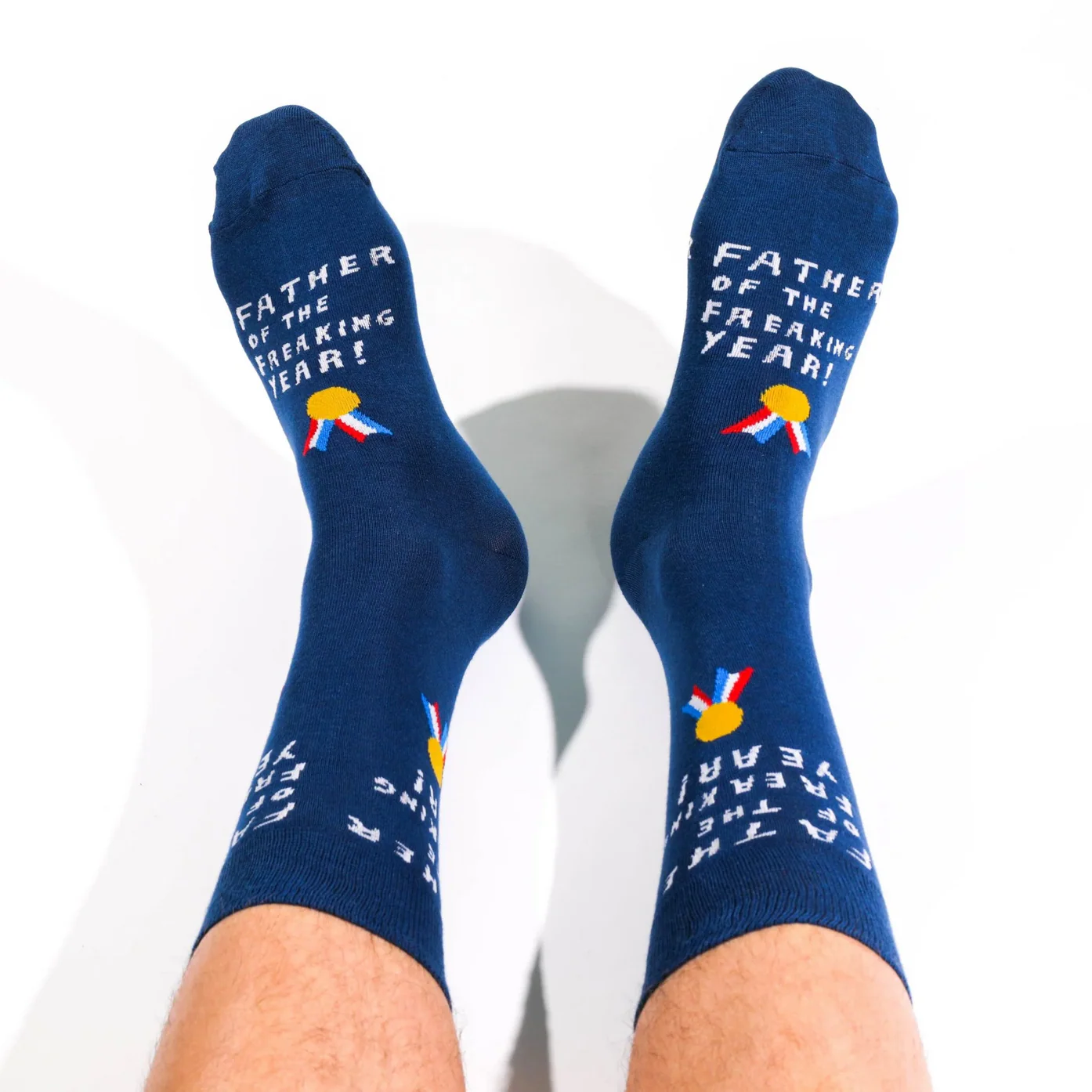 Father of the Freakin Year Crew Socks - Large - Image 2