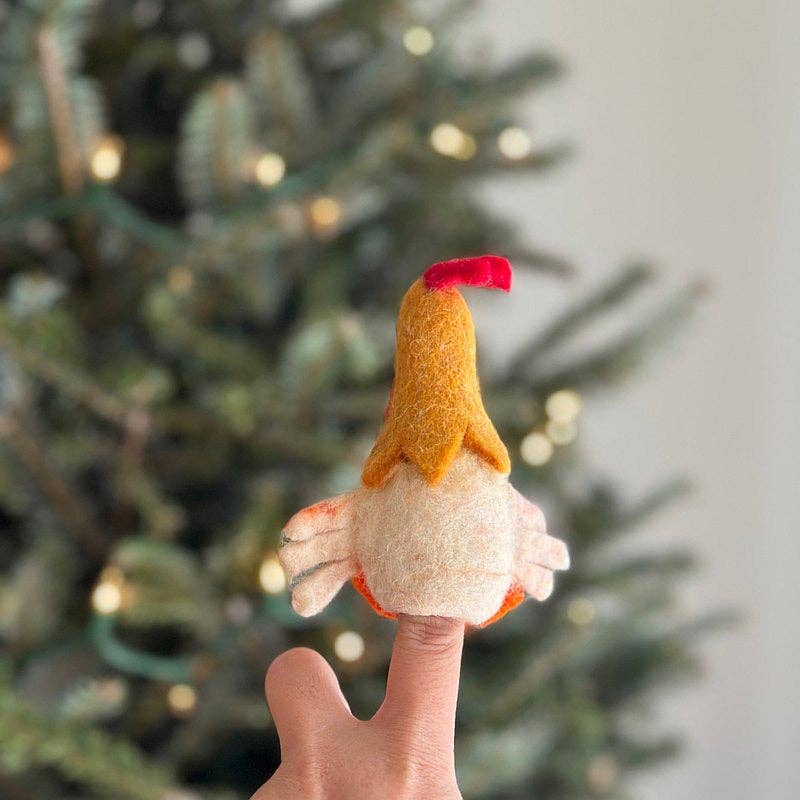 Felt Finger Puppet - Hen - Image 2