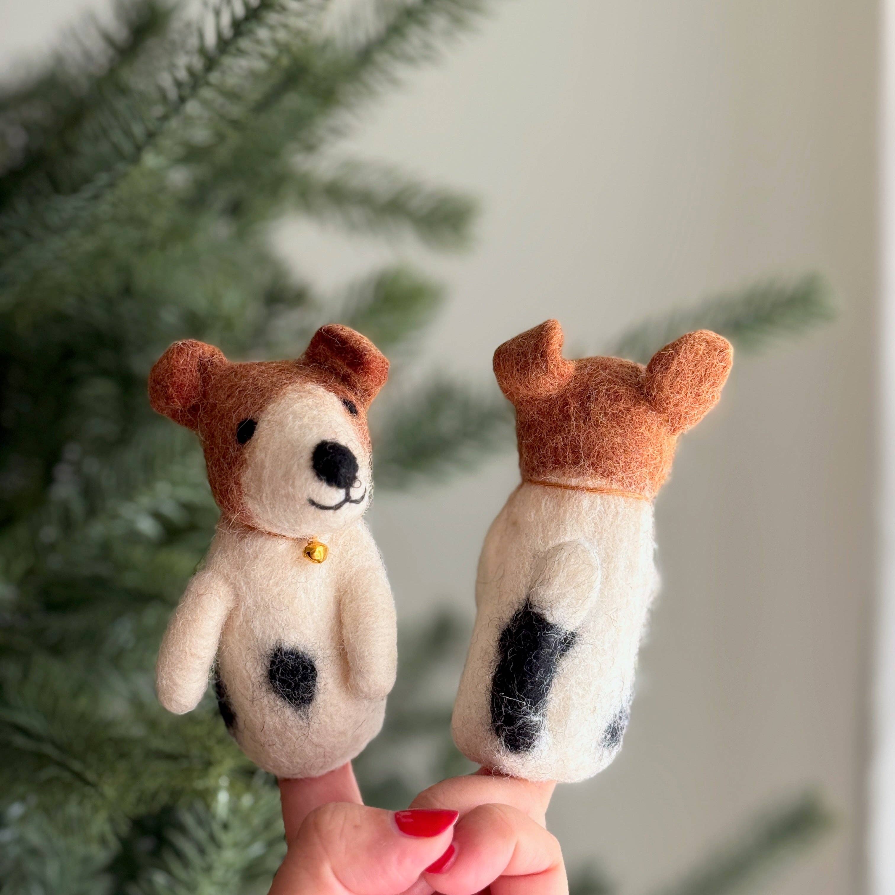 Felt Finger Puppet - Jack Russell Terrier Dog 2 - Image 4