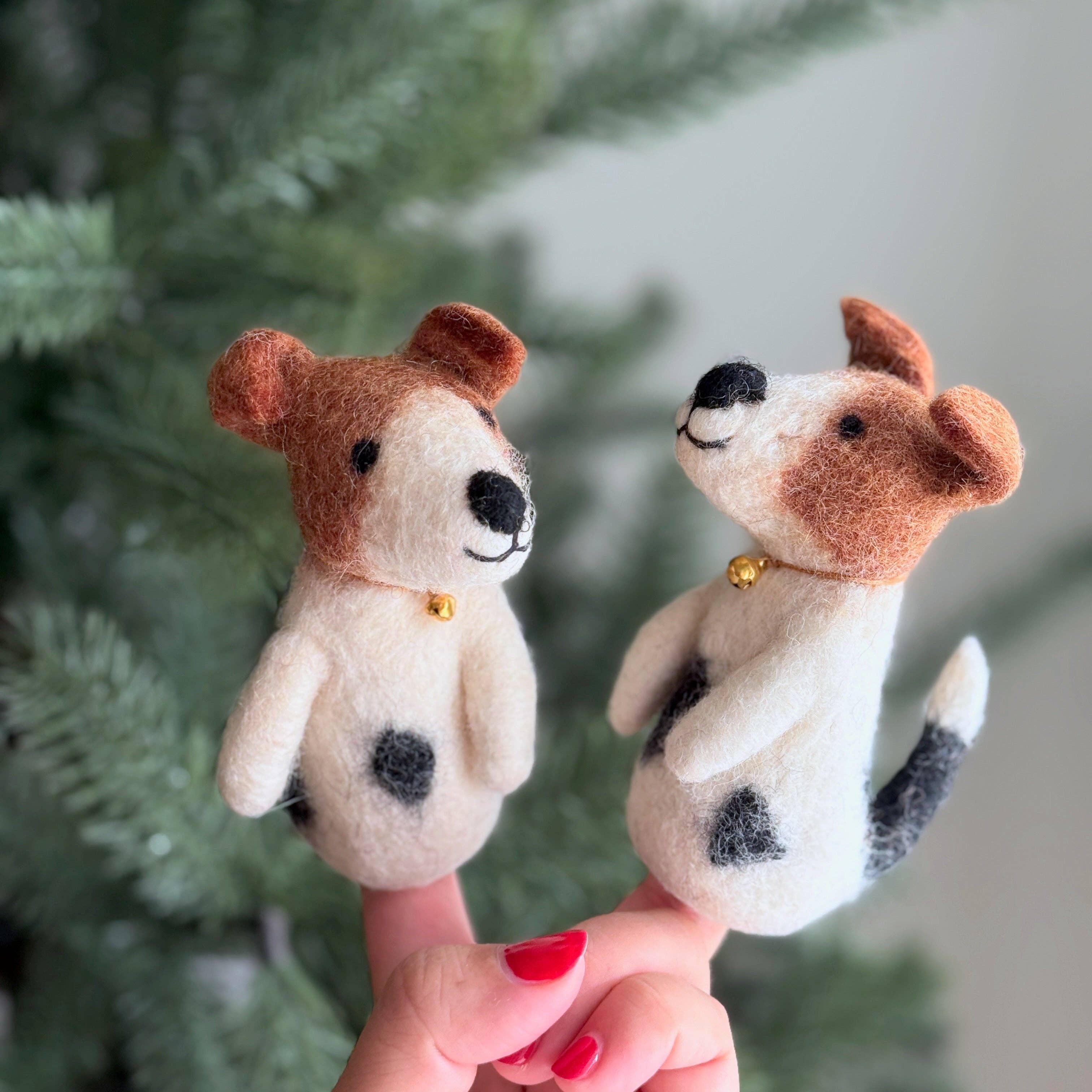 Felt Finger Puppet - Jack Russell Terrier Dog 2 - Image 5