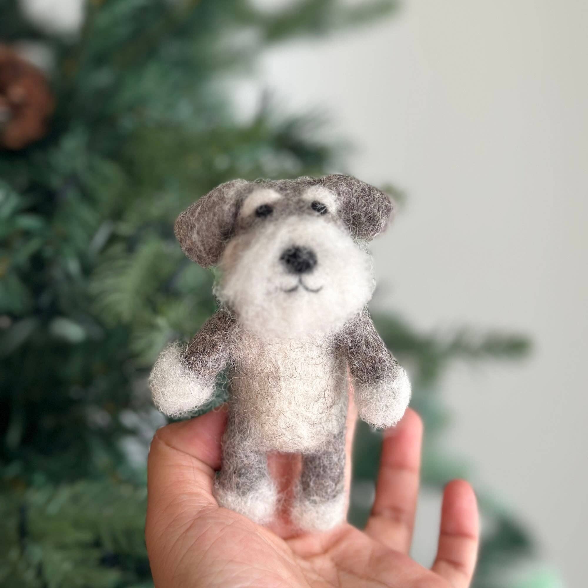 Felt Finger Puppet: Schnauzer Dog - Image 2