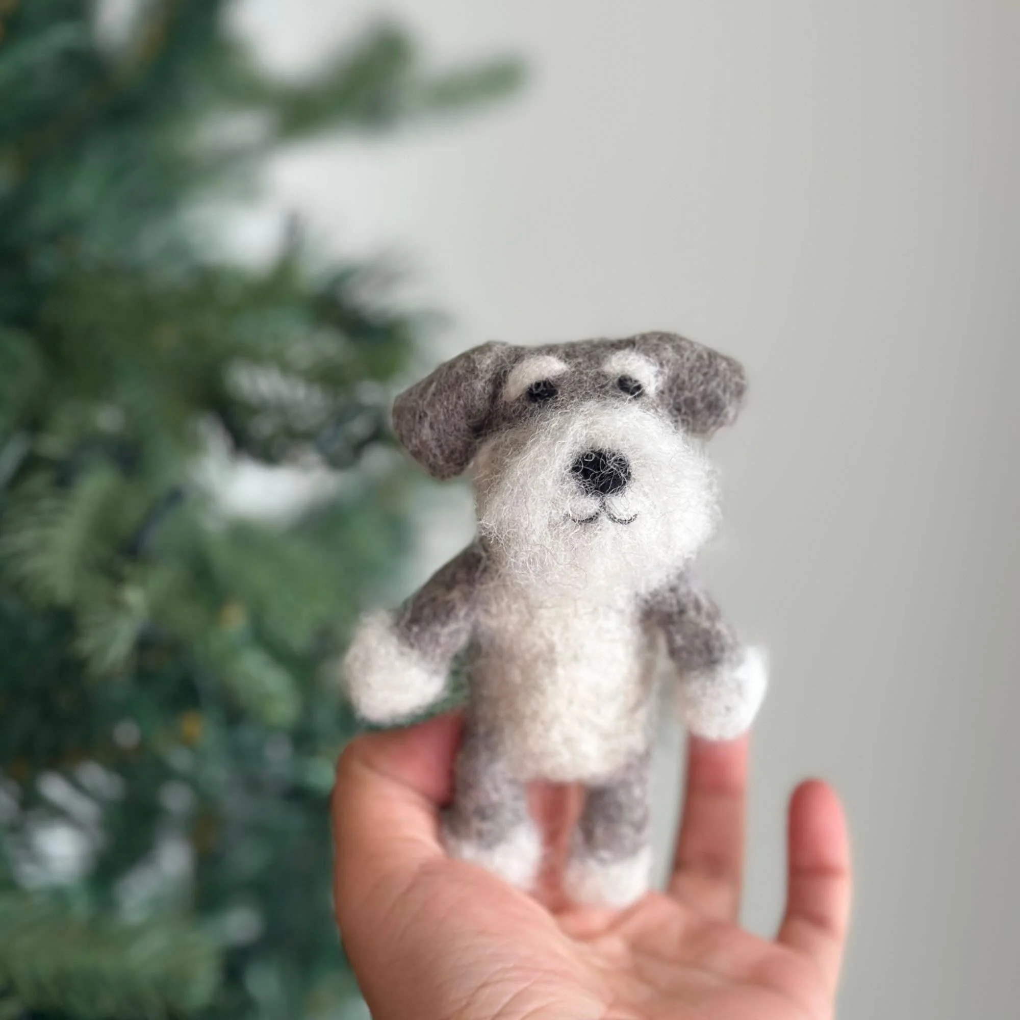 Felt Finger Puppet: Schnauzer Dog - Image 3