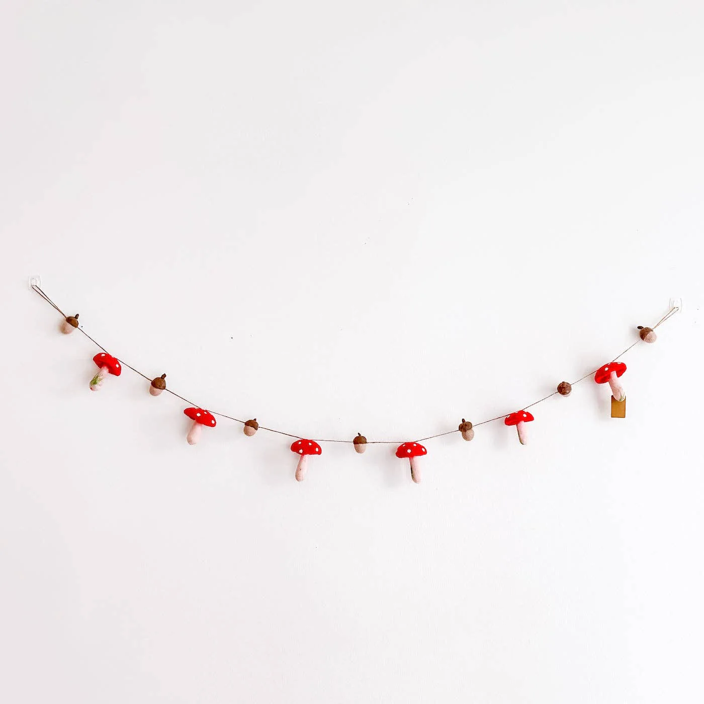Felt Mushroom and Acorn Garland
