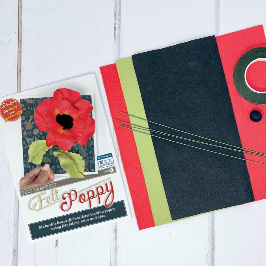 Felt Poppy Flower Craft Kit - Image 2