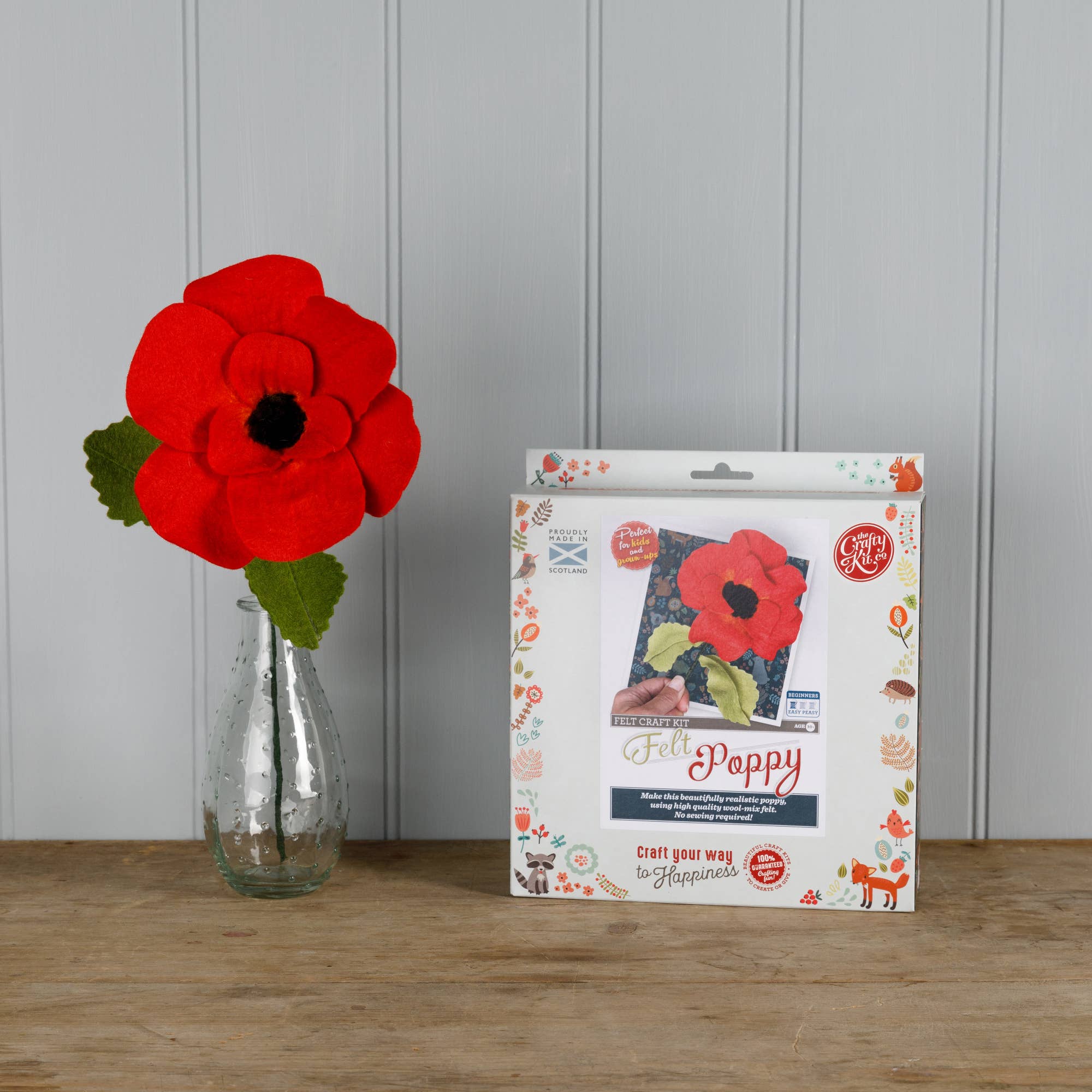 Felt Poppy Flower Craft Kit - Image 7