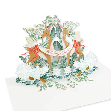 Festive Deer Holiday Pop-Up Card