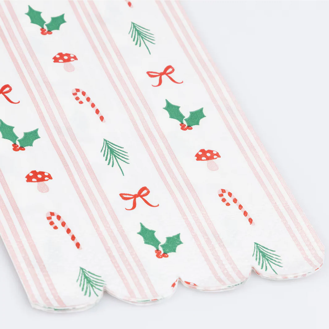 Festive Icon Stripes Guest Towels (x16) - Image 2