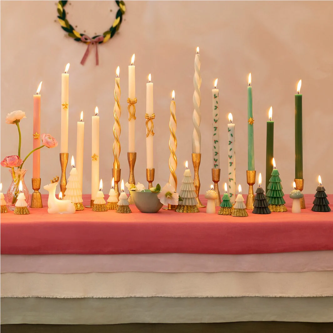 Festive Patterned Table Candles (x8) - Image 3
