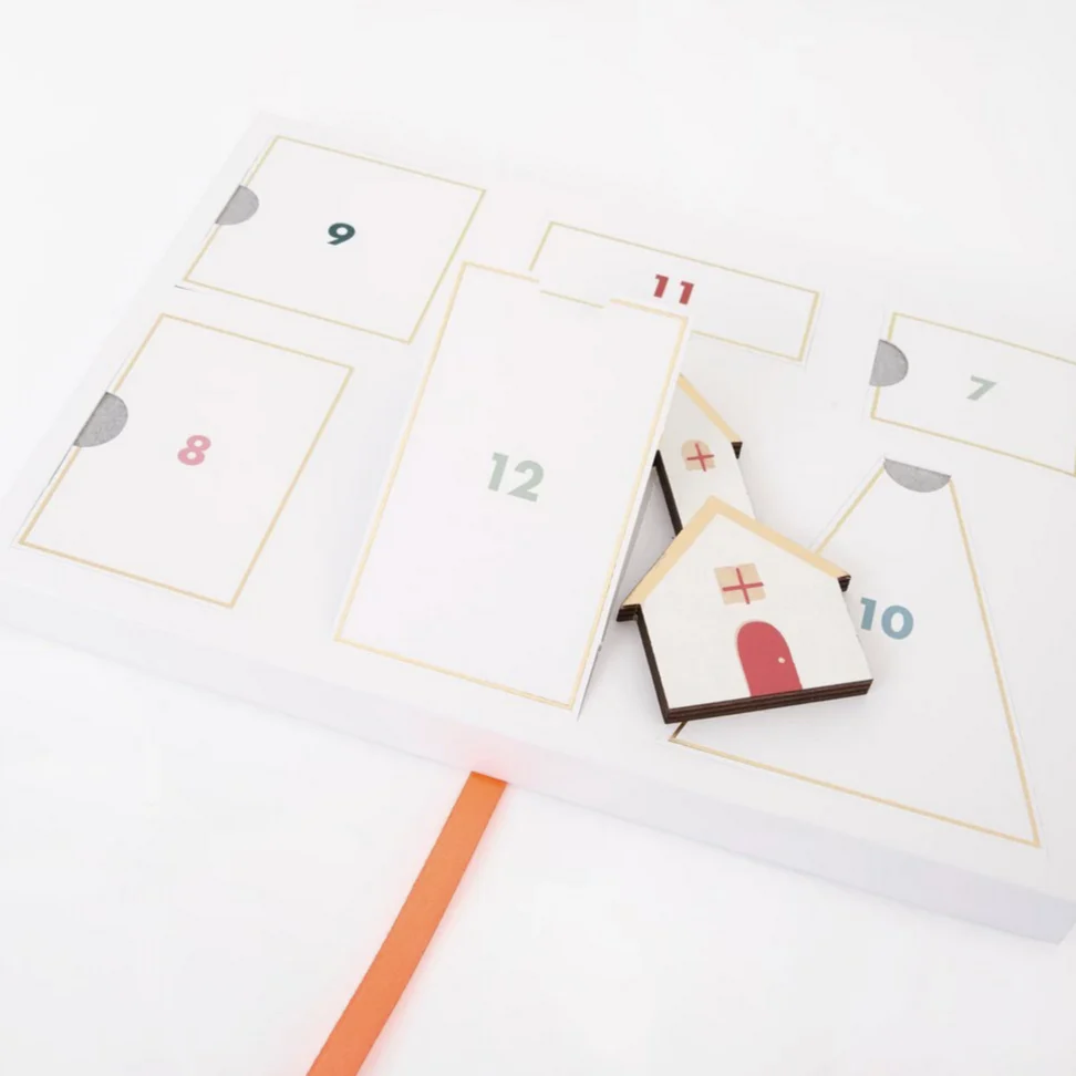 Festive Village Wooden Advent Calendar - Image 5